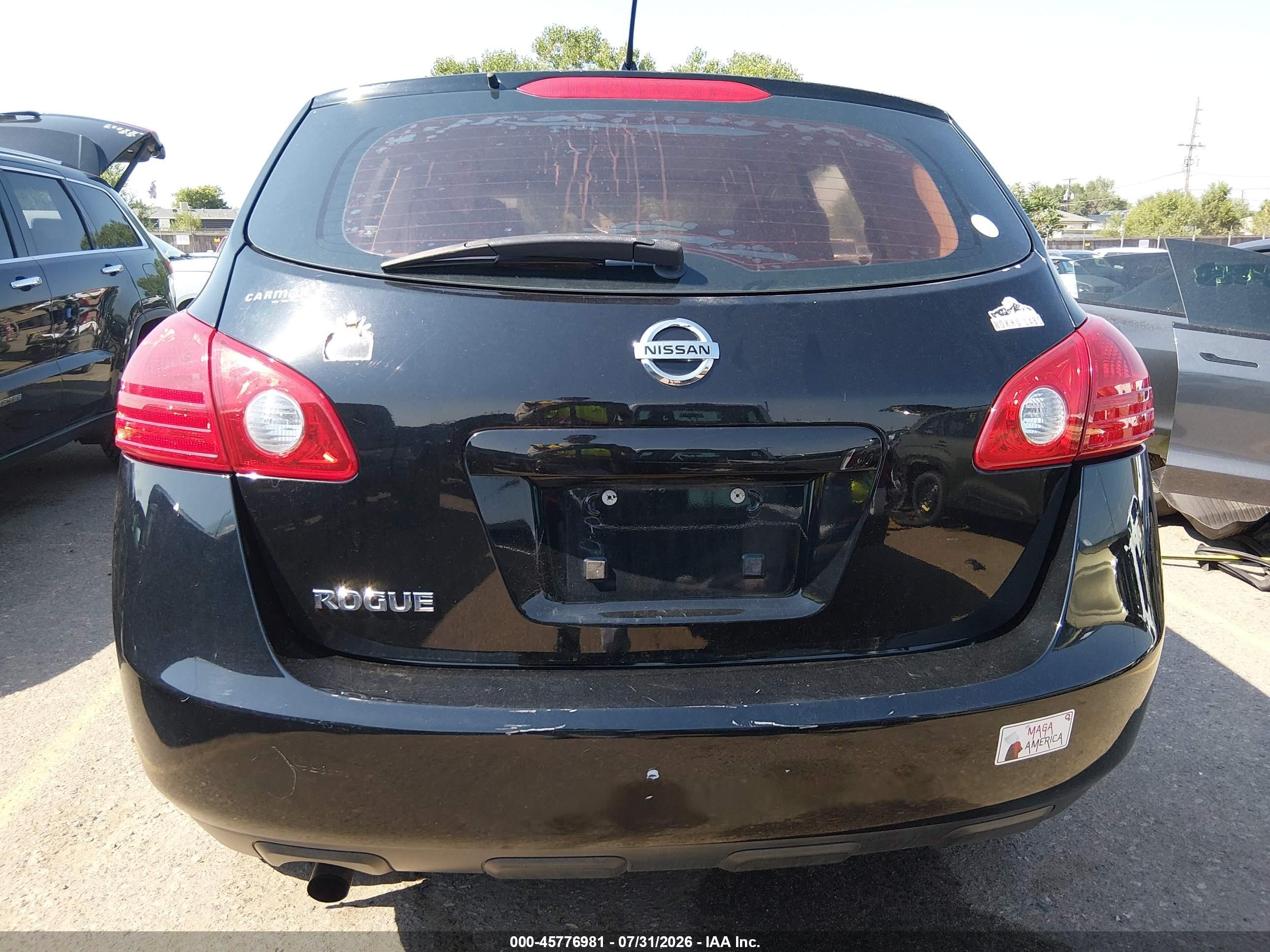 2010 Nissan Rogue S Black vin: JN8AS5MT5AW001955
