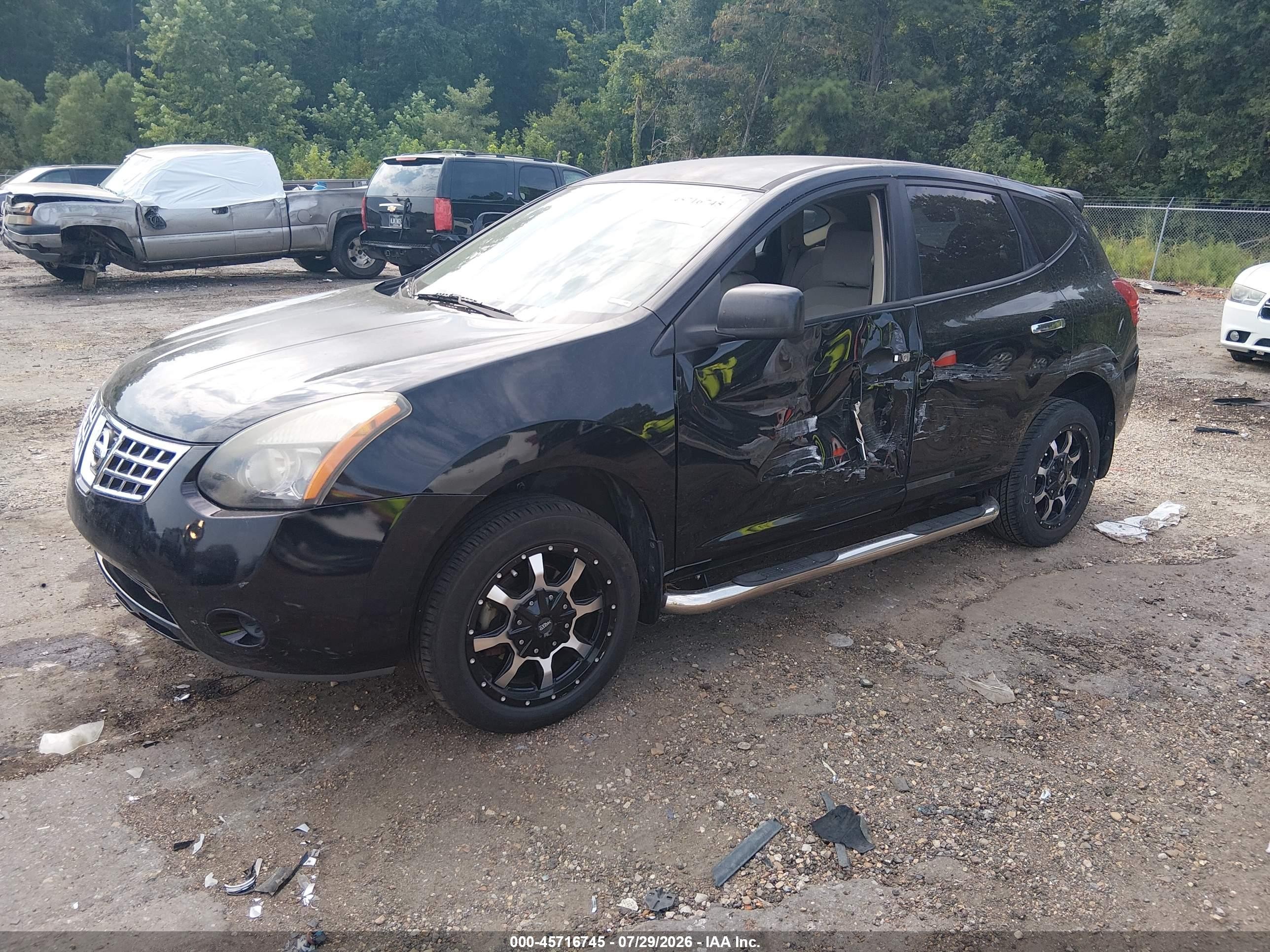 2010 Nissan Rogue S Black vin: JN8AS5MT5AW023020