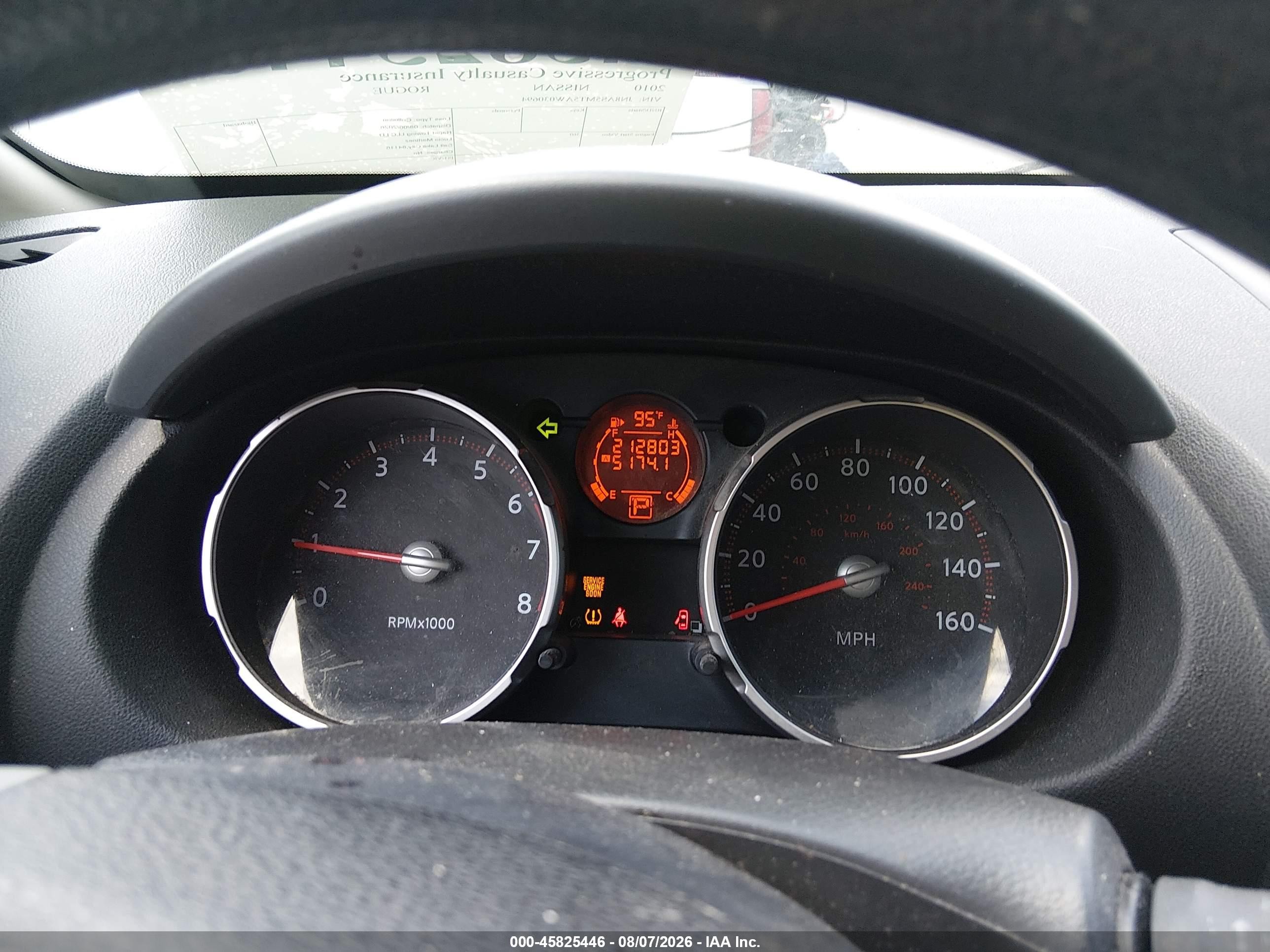 2010 Nissan Rogue Sl Silver vin: JN8AS5MT5AW030694
