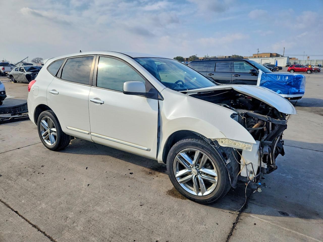 2011 Nissan Rogue S White vin: JN8AS5MT5BW171847