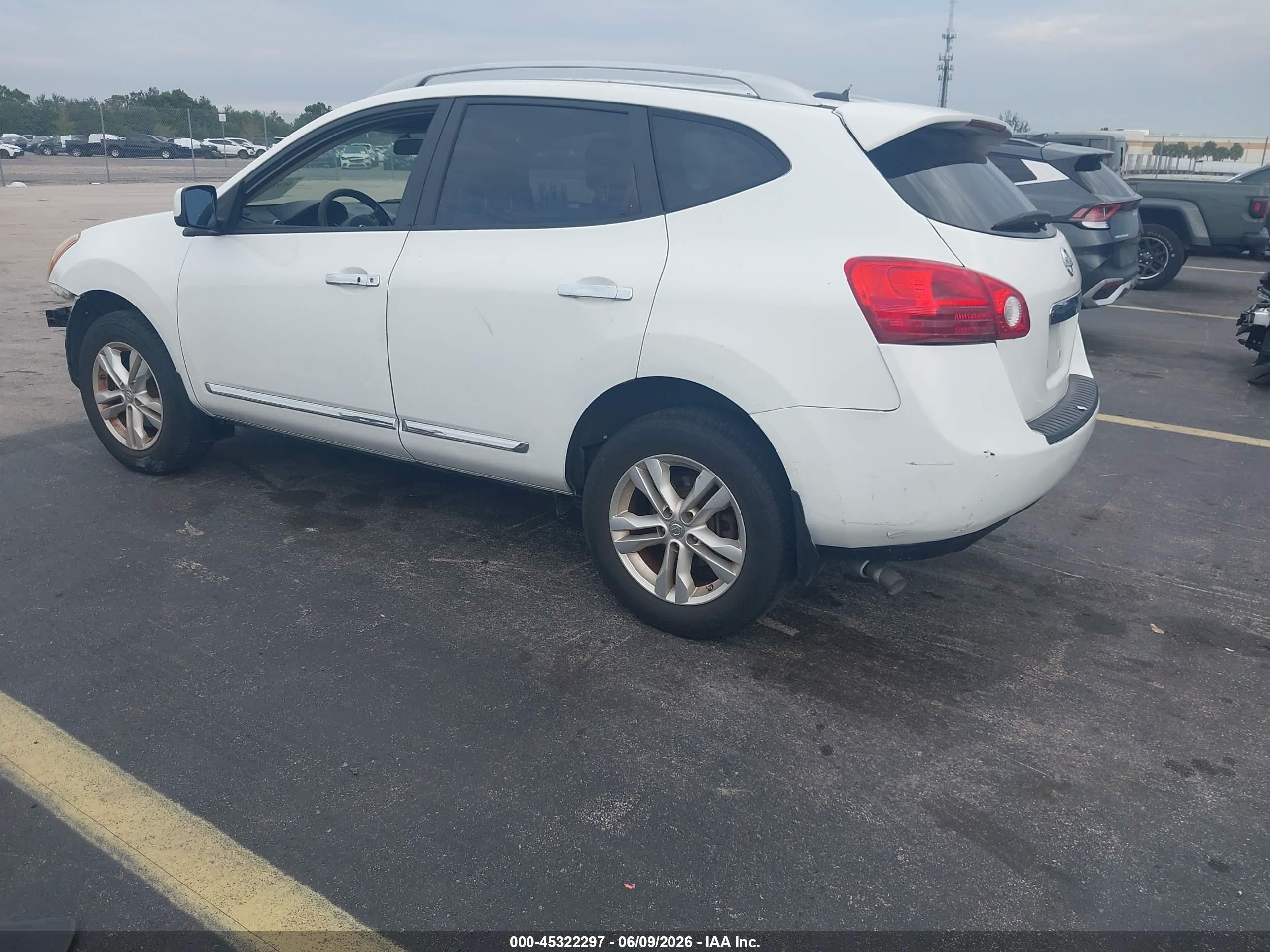 2012 Nissan Rogue Sv White vin: JN8AS5MT5CW251294