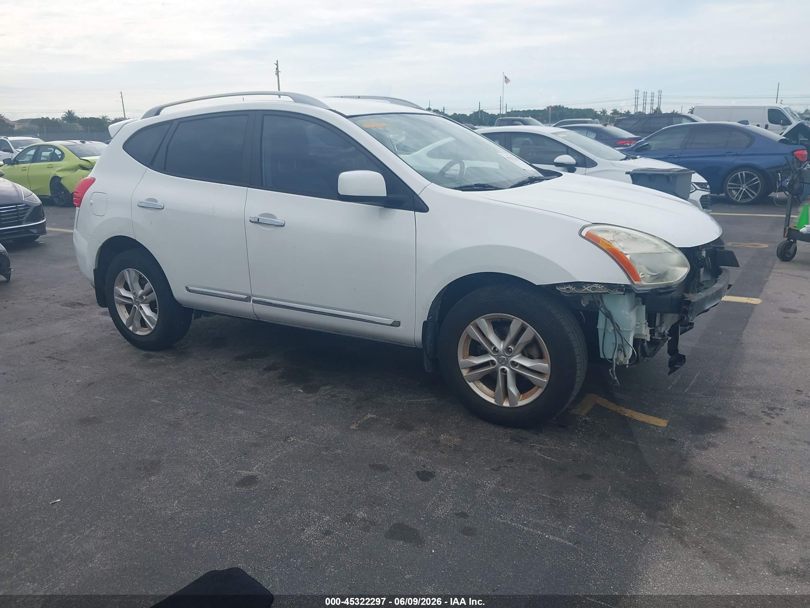 2012 Nissan Rogue Sv White vin: JN8AS5MT5CW251294