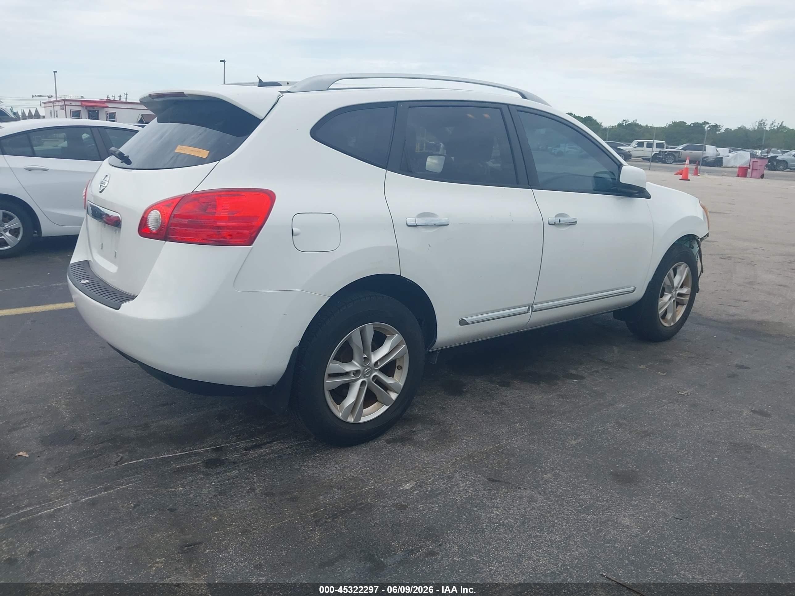 2012 Nissan Rogue Sv White vin: JN8AS5MT5CW251294