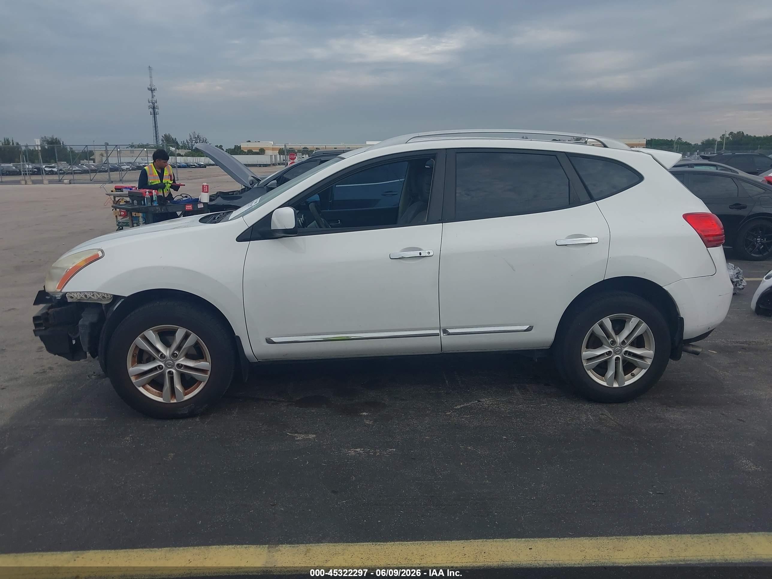 2012 Nissan Rogue Sv White vin: JN8AS5MT5CW251294