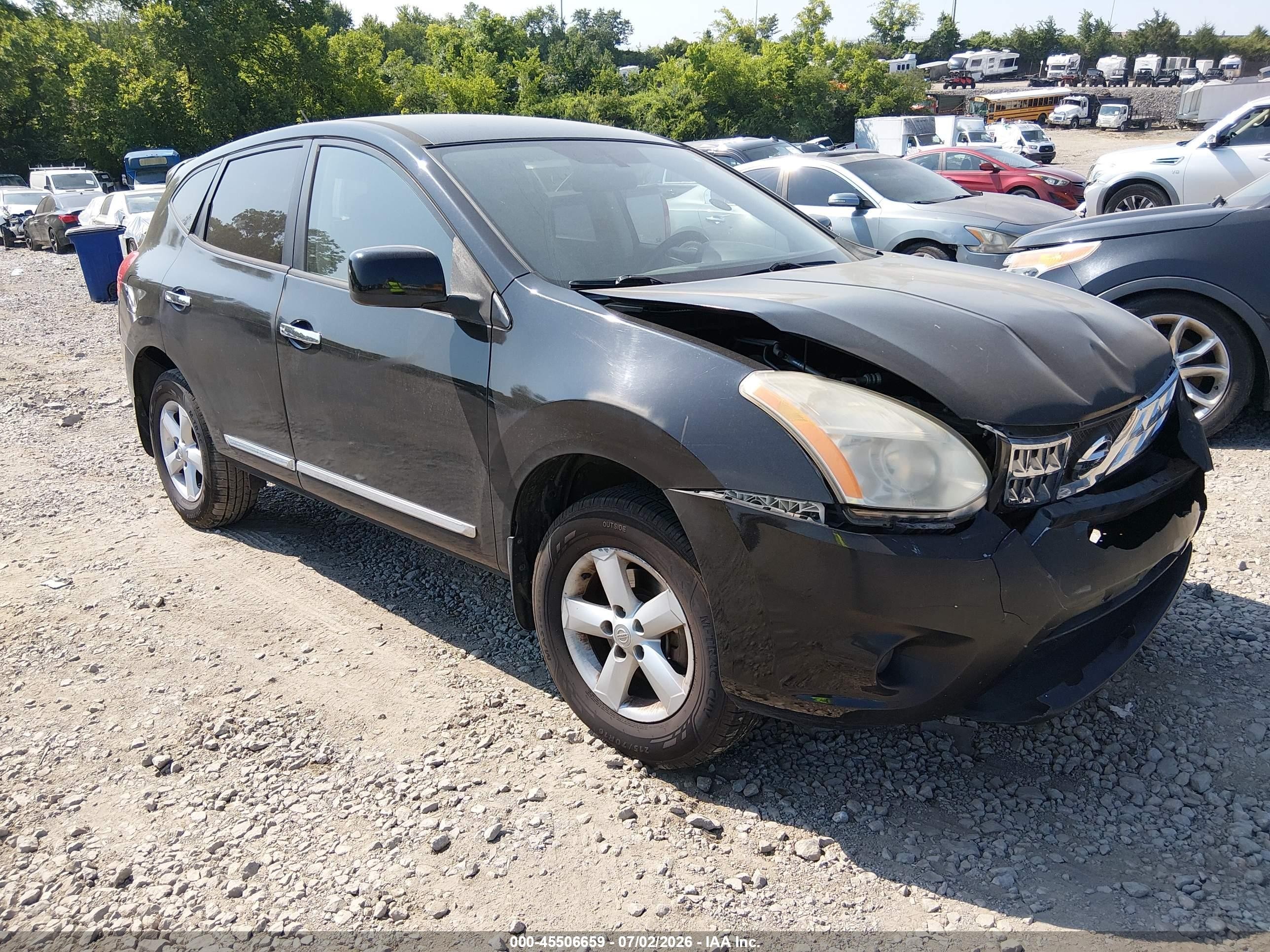 2012 Nissan Rogue S Black vin: JN8AS5MT5CW251599