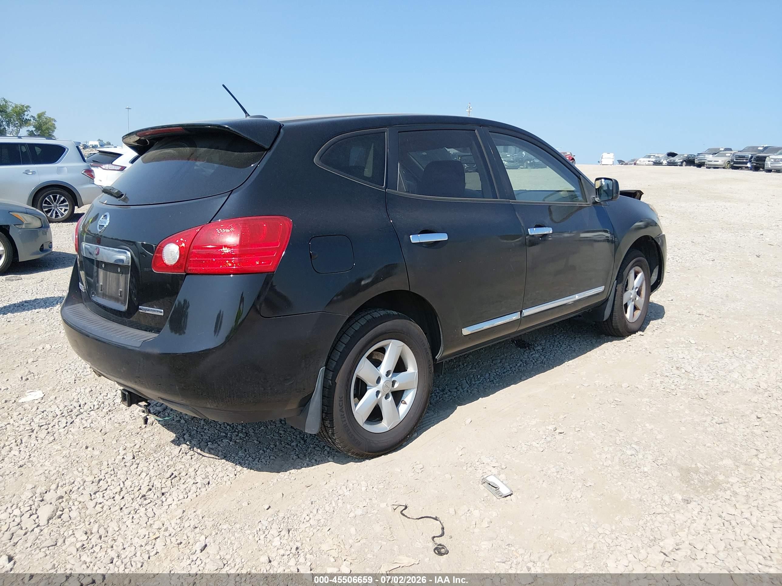 2012 Nissan Rogue S Black vin: JN8AS5MT5CW251599