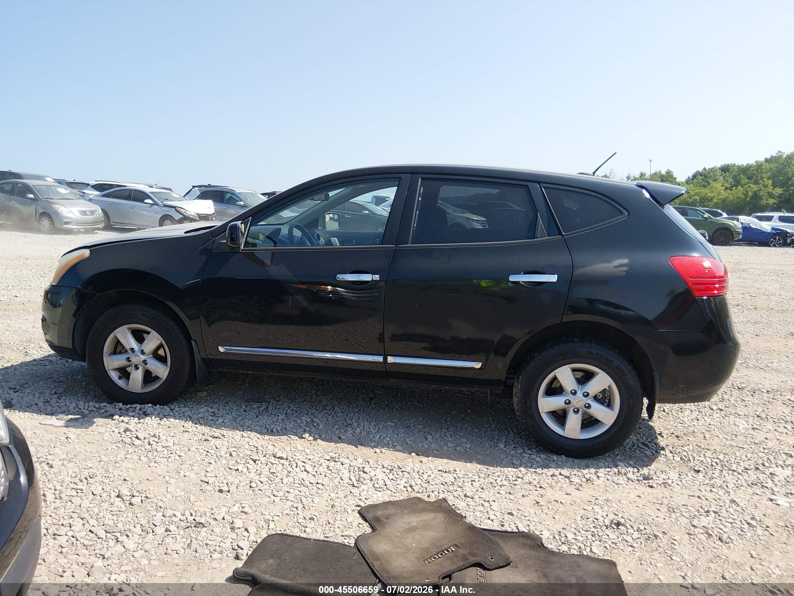 2012 Nissan Rogue S Black vin: JN8AS5MT5CW251599