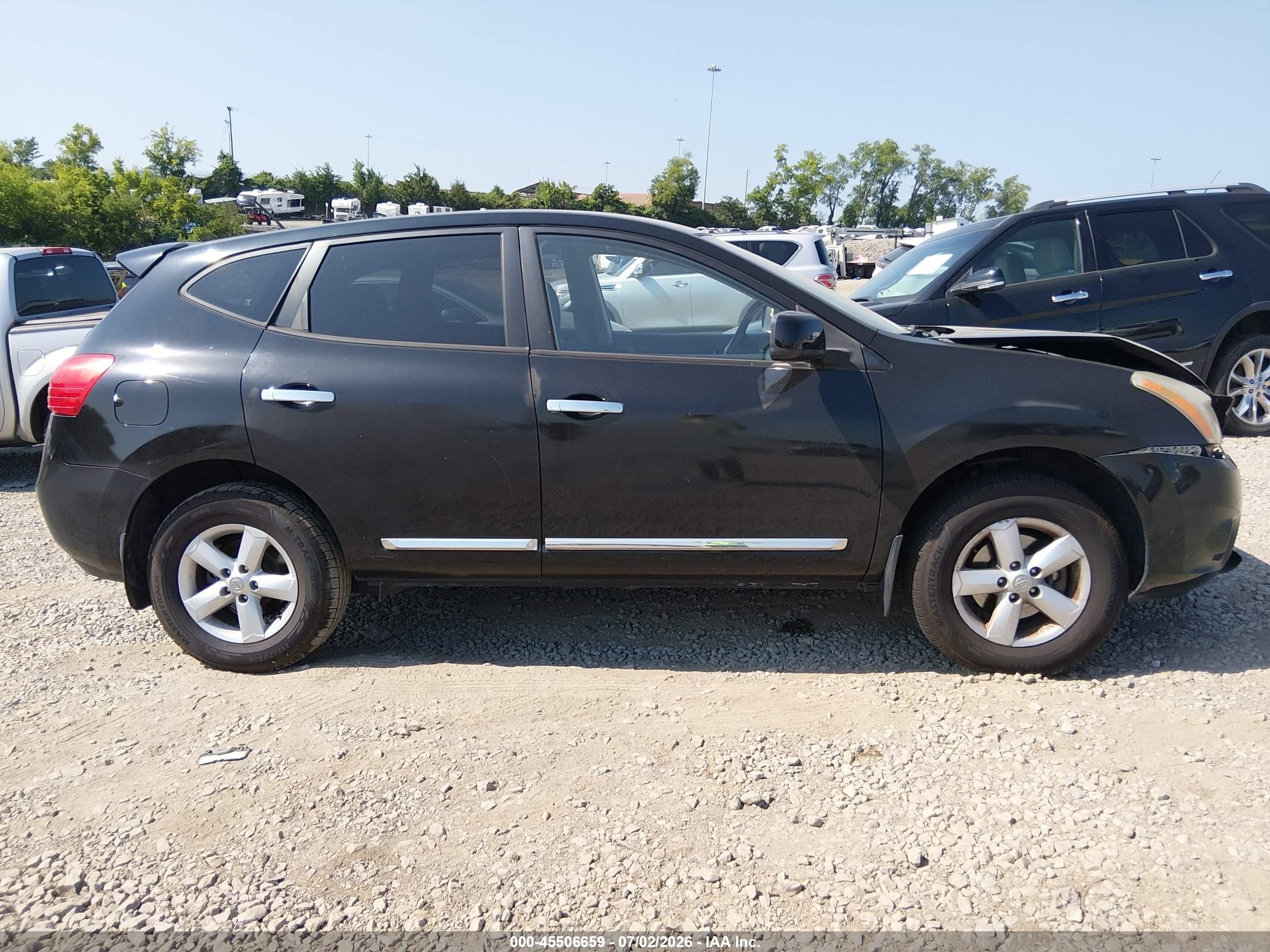 2012 Nissan Rogue S Black vin: JN8AS5MT5CW251599