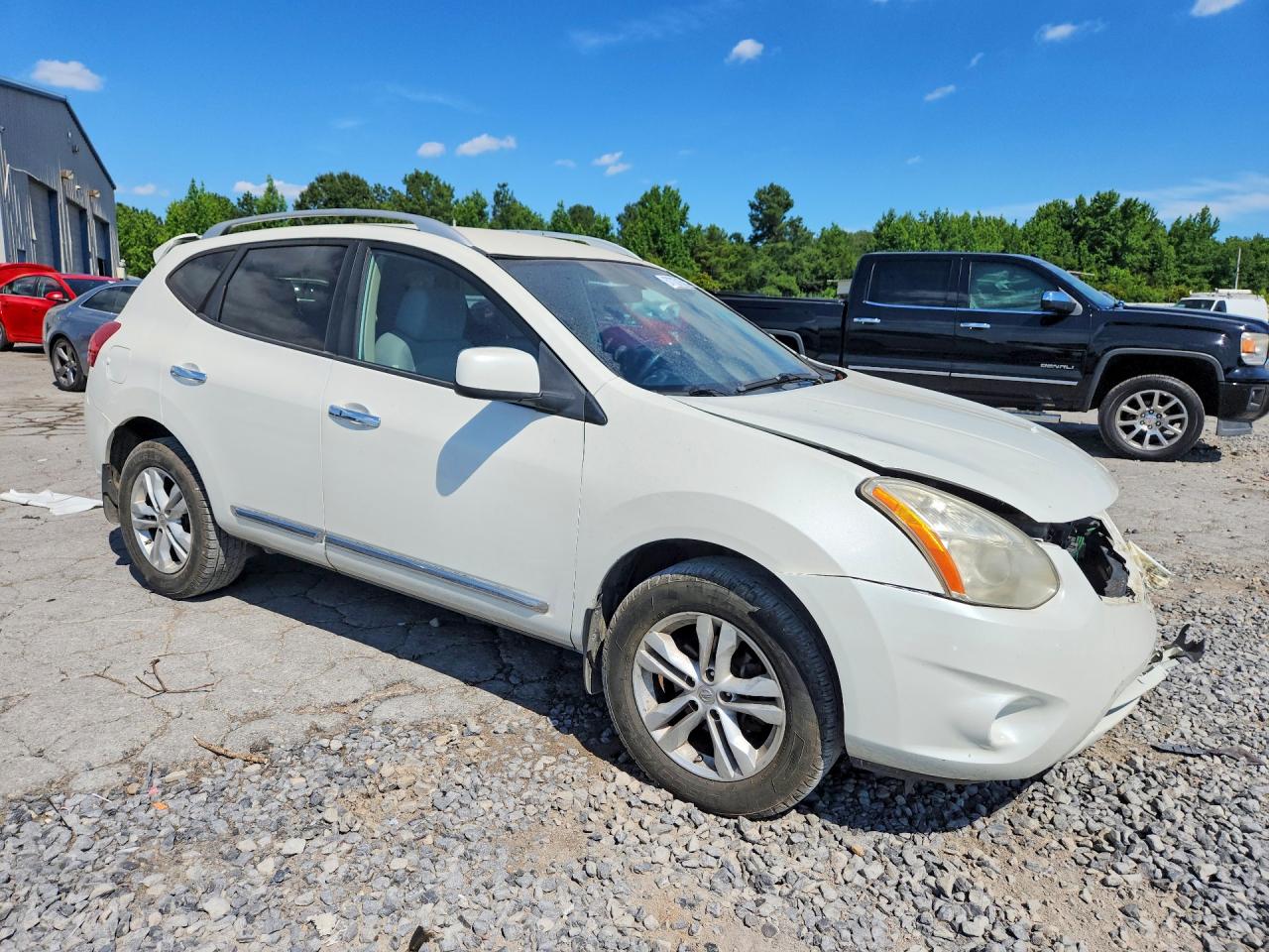 2012 Nissan Rogue S White vin: JN8AS5MT5CW253546