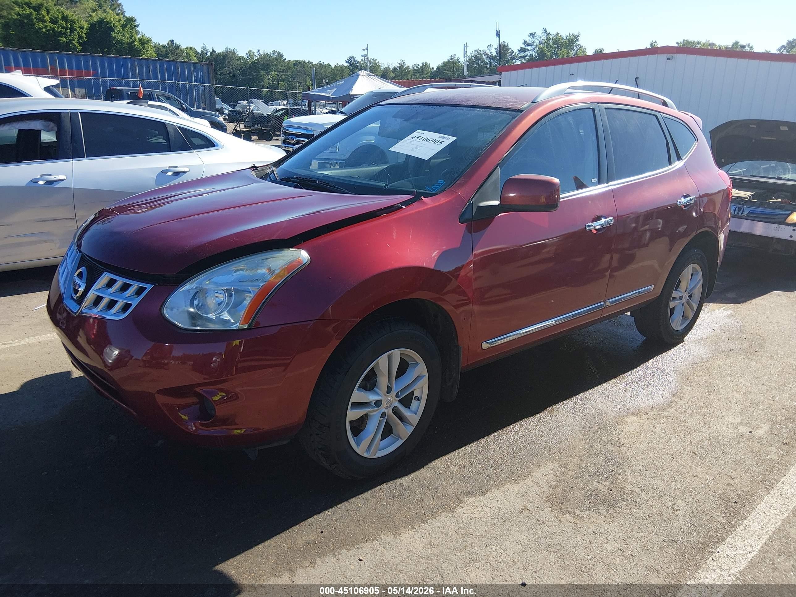 2012 Nissan Rogue Sv Red vin: JN8AS5MT5CW255247