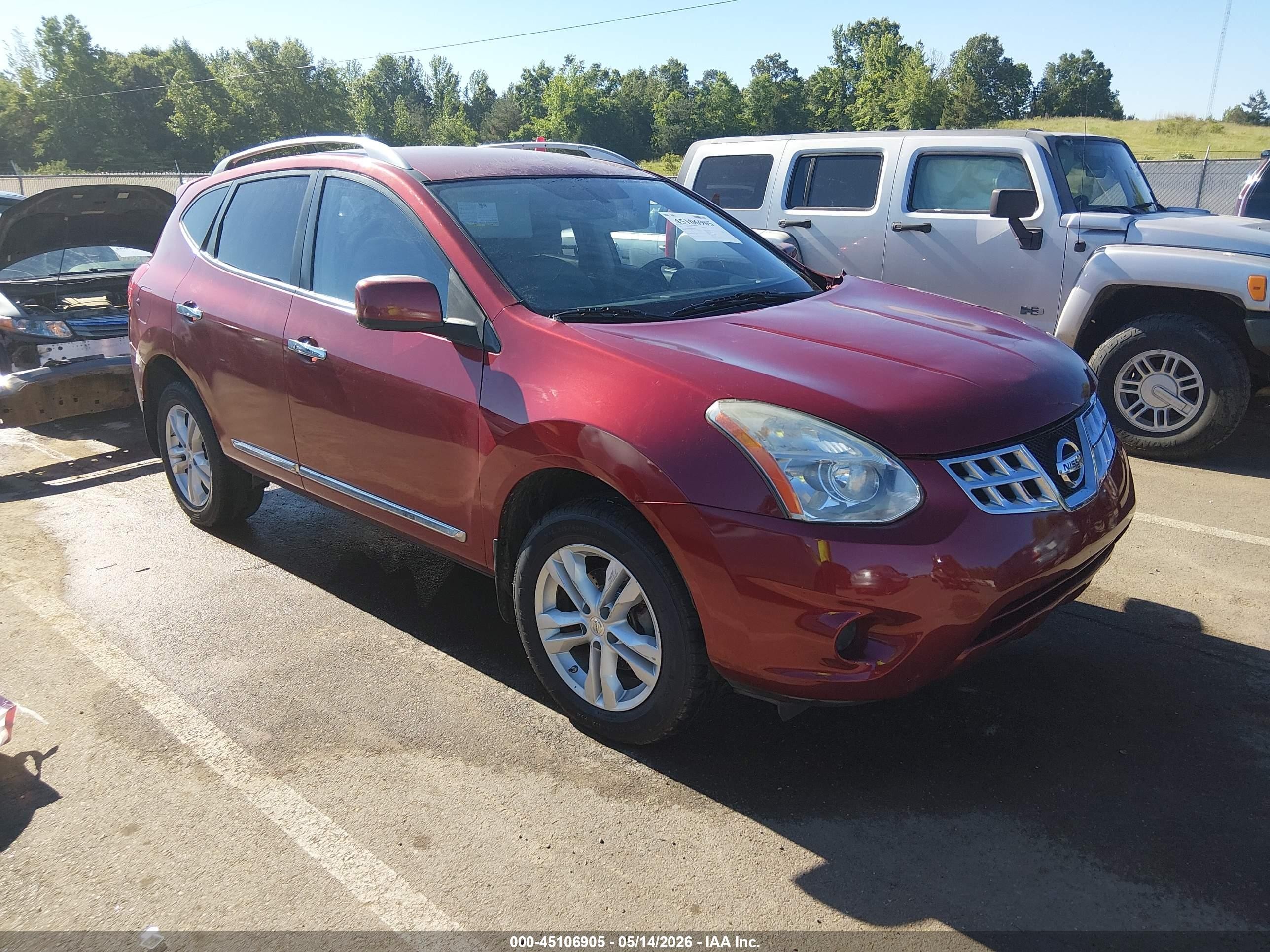 2012 Nissan Rogue Sv Red vin: JN8AS5MT5CW255247