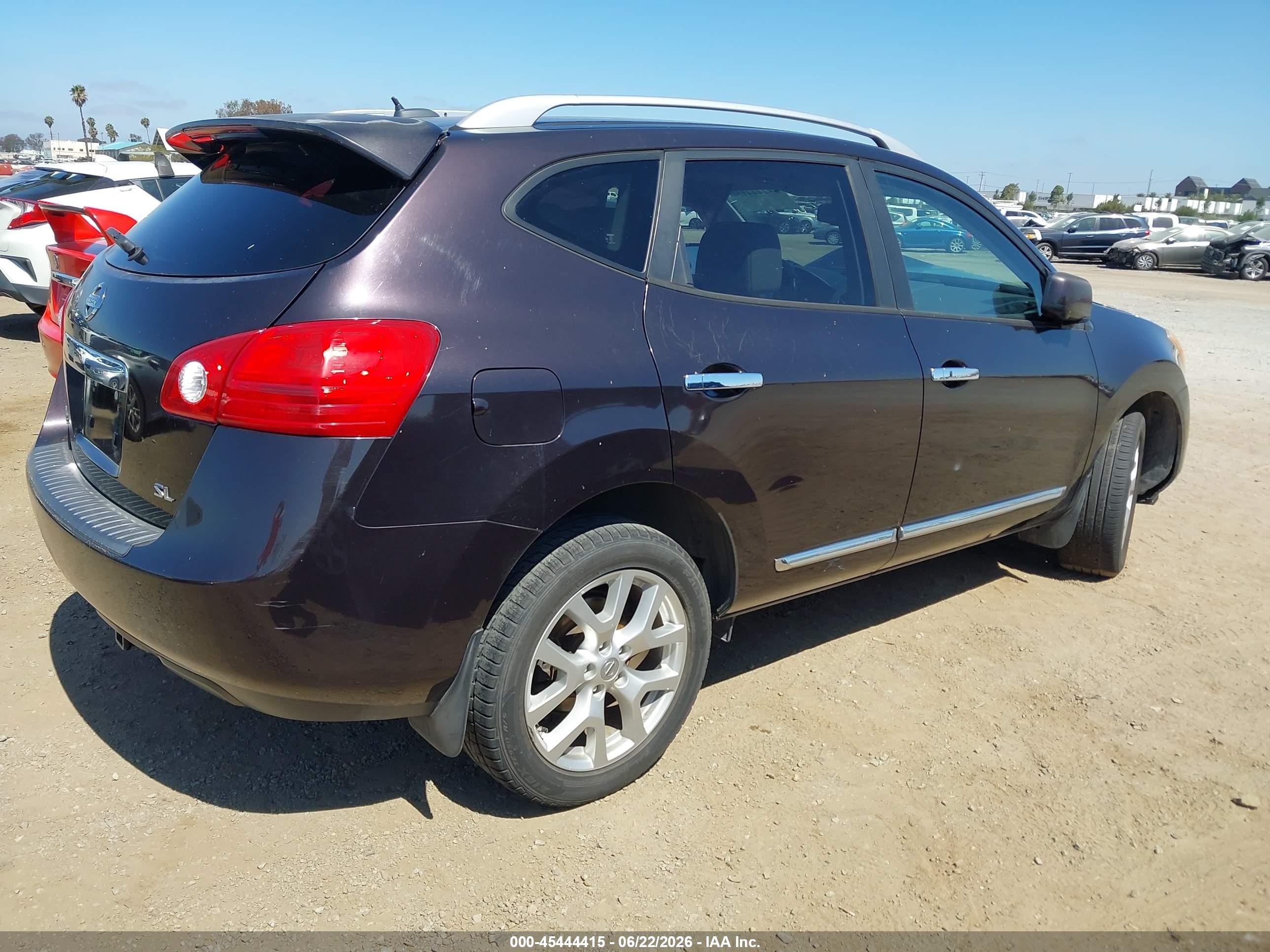 2012 Nissan Rogue Sv W/sl Pkg Black vin: JN8AS5MT5CW257421