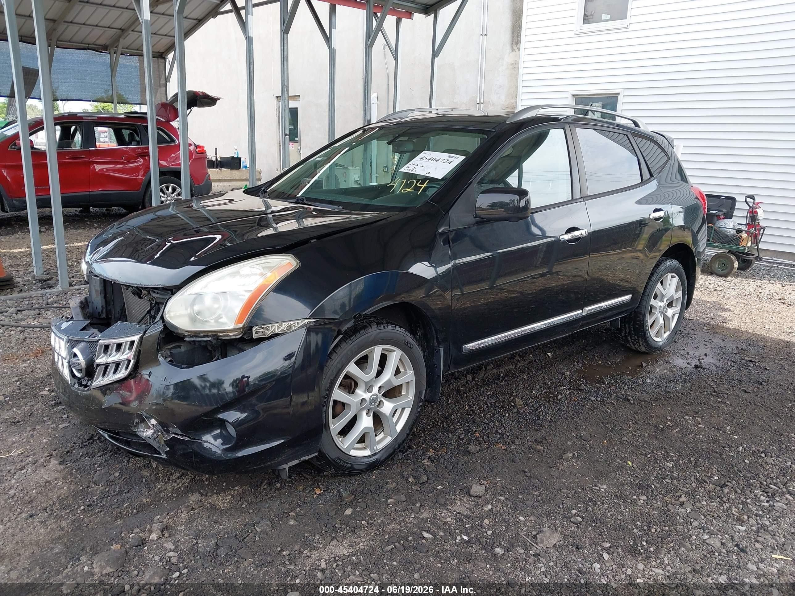 2012 Nissan Rogue Sv W/sl Pkg Черный vin: JN8AS5MT5CW267883