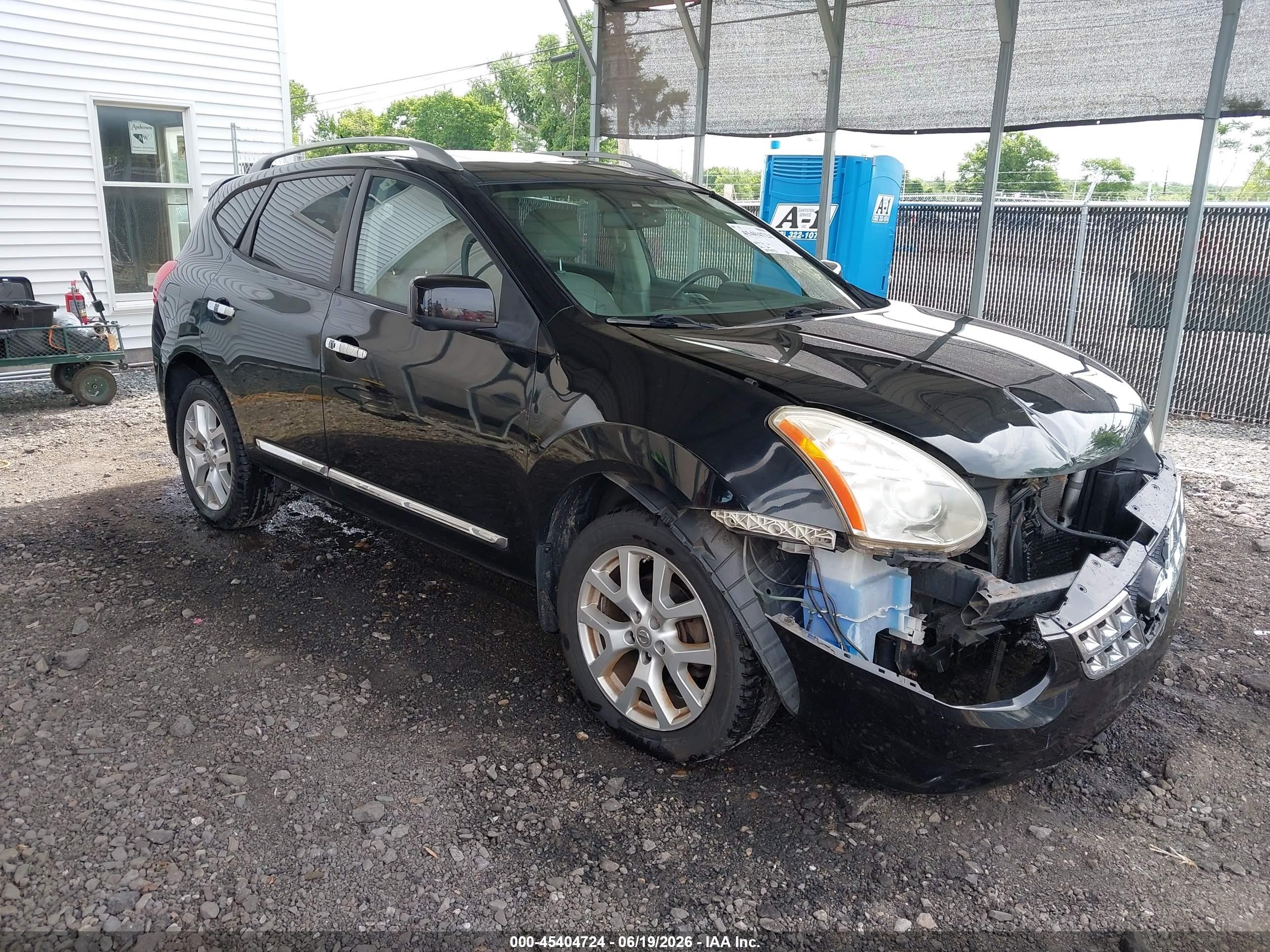 2012 Nissan Rogue Sv W/sl Pkg Черный vin: JN8AS5MT5CW267883