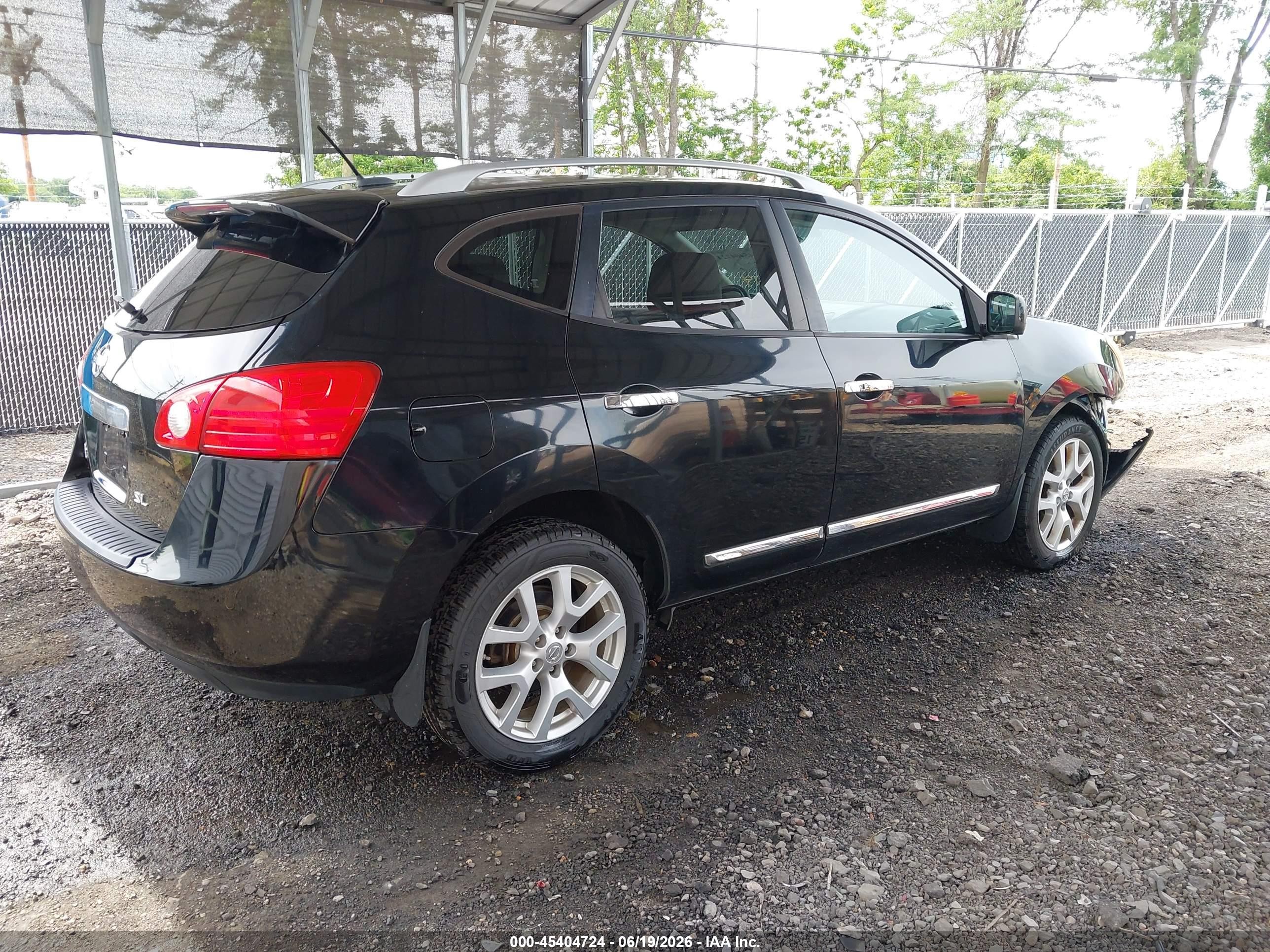 2012 Nissan Rogue Sv W/sl Pkg Черный vin: JN8AS5MT5CW267883