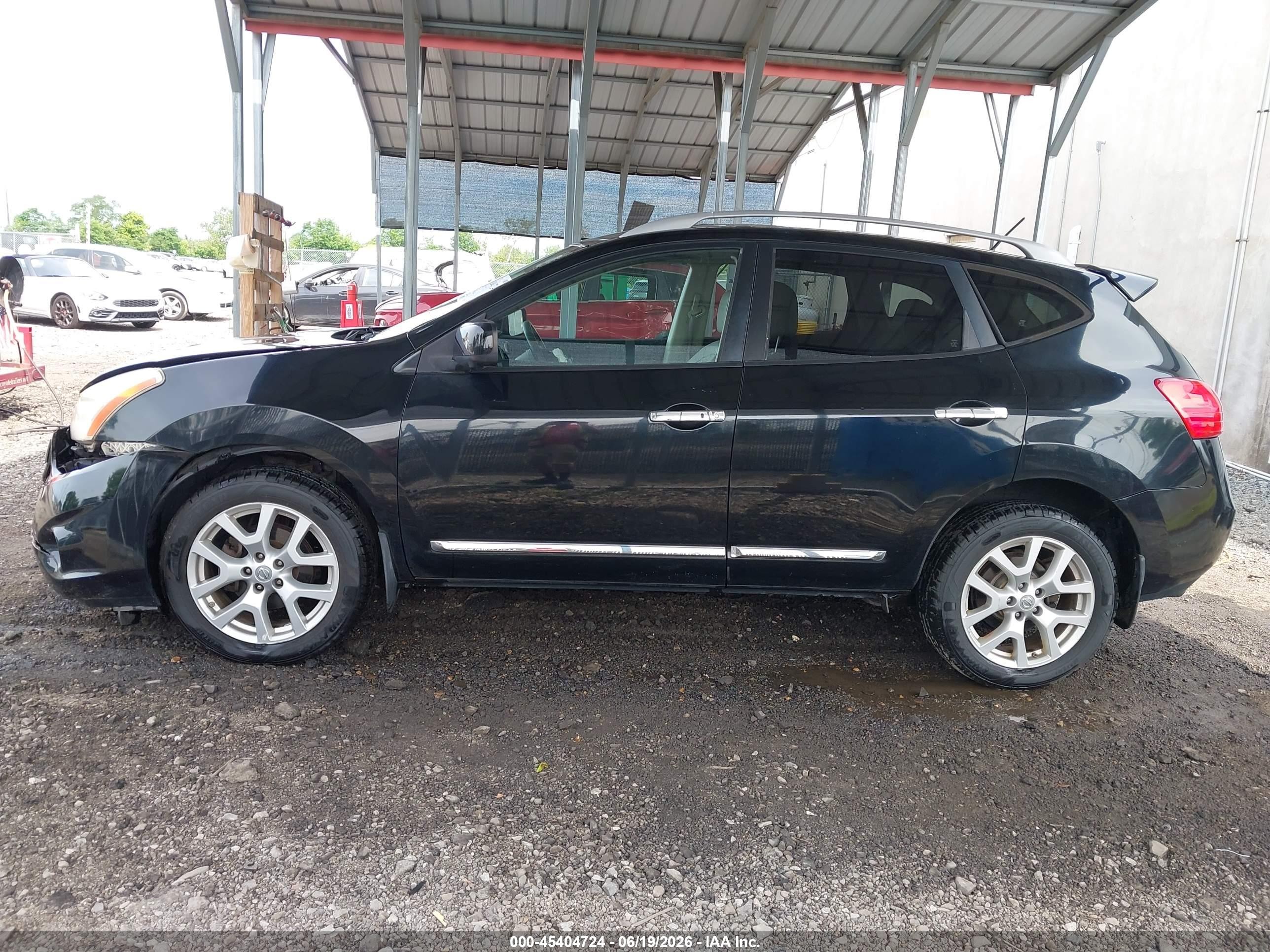 2012 Nissan Rogue Sv W/sl Pkg Черный vin: JN8AS5MT5CW267883