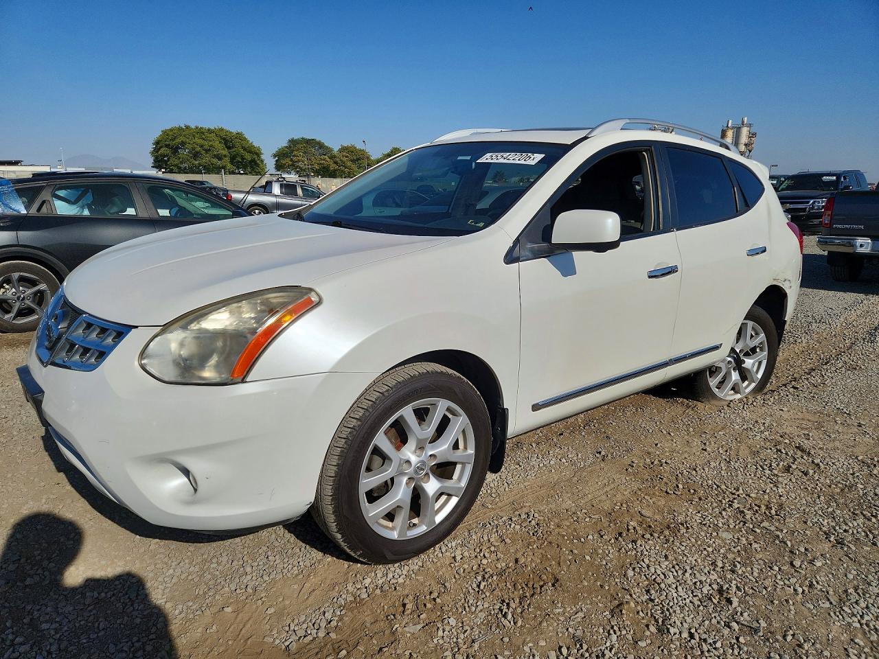 2012 Nissan Rogue S White vin: JN8AS5MT5CW274638