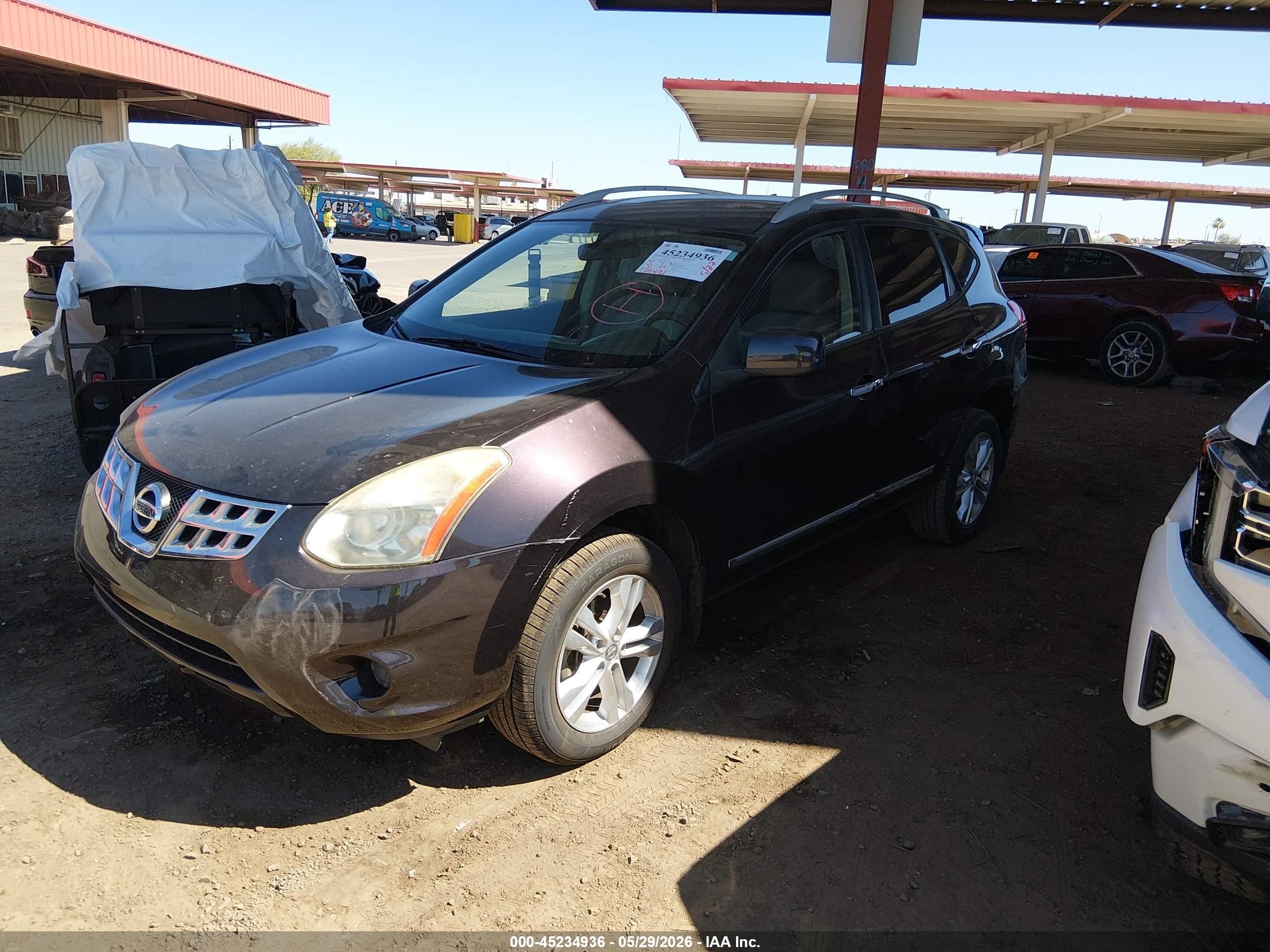 2012 Nissan Rogue Sv Фиолетовый vin: JN8AS5MT5CW277460