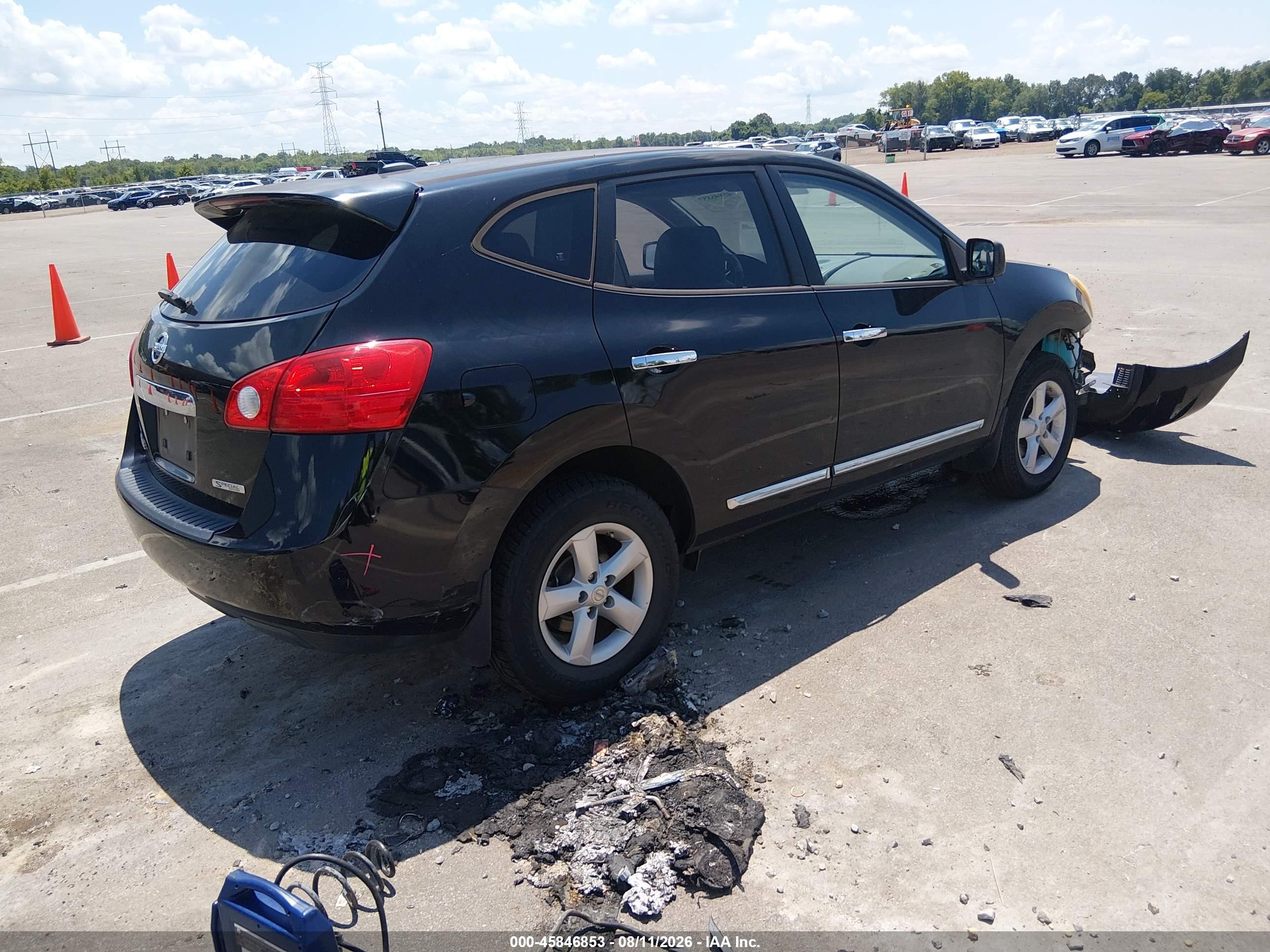 2012 Nissan Rogue S Black vin: JN8AS5MT5CW281489