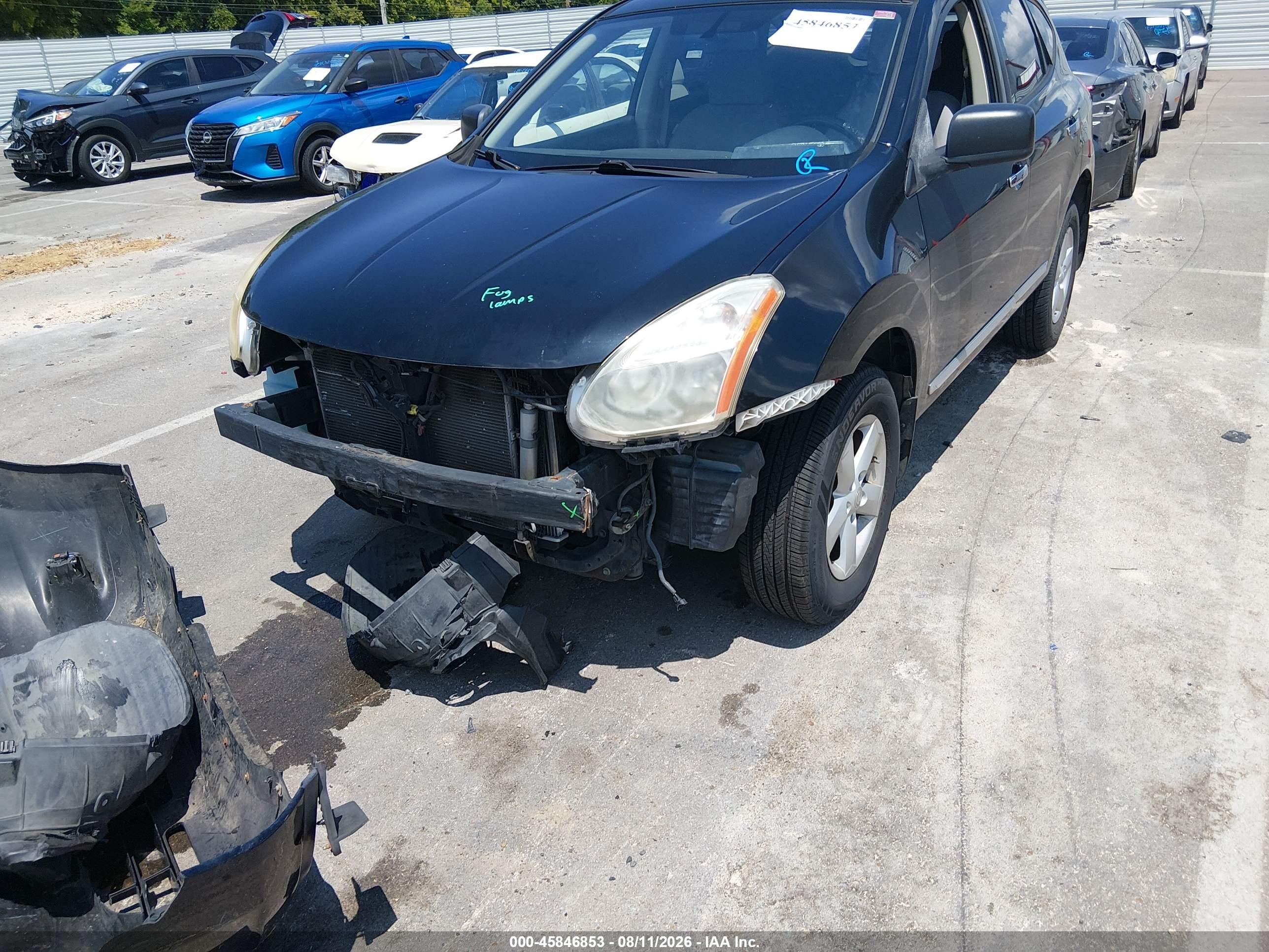 2012 Nissan Rogue S Black vin: JN8AS5MT5CW281489