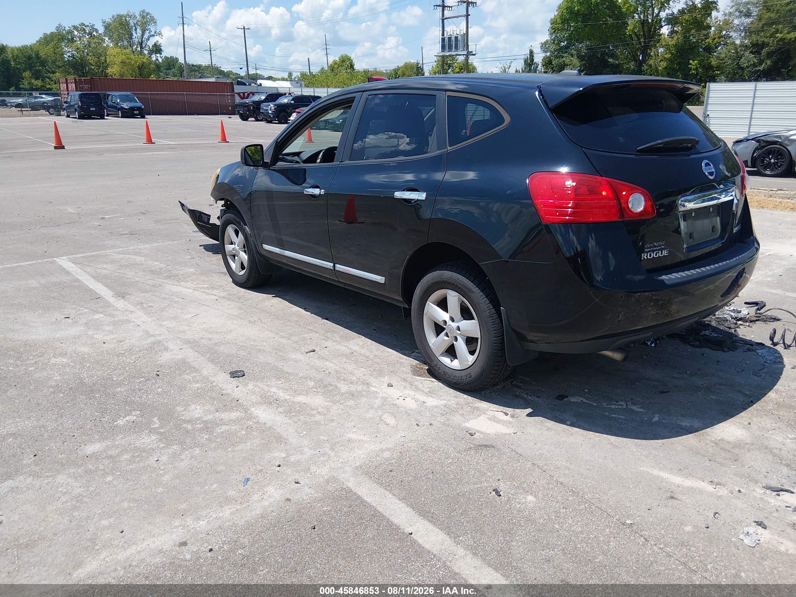 2012 Nissan Rogue S Black vin: JN8AS5MT5CW281489