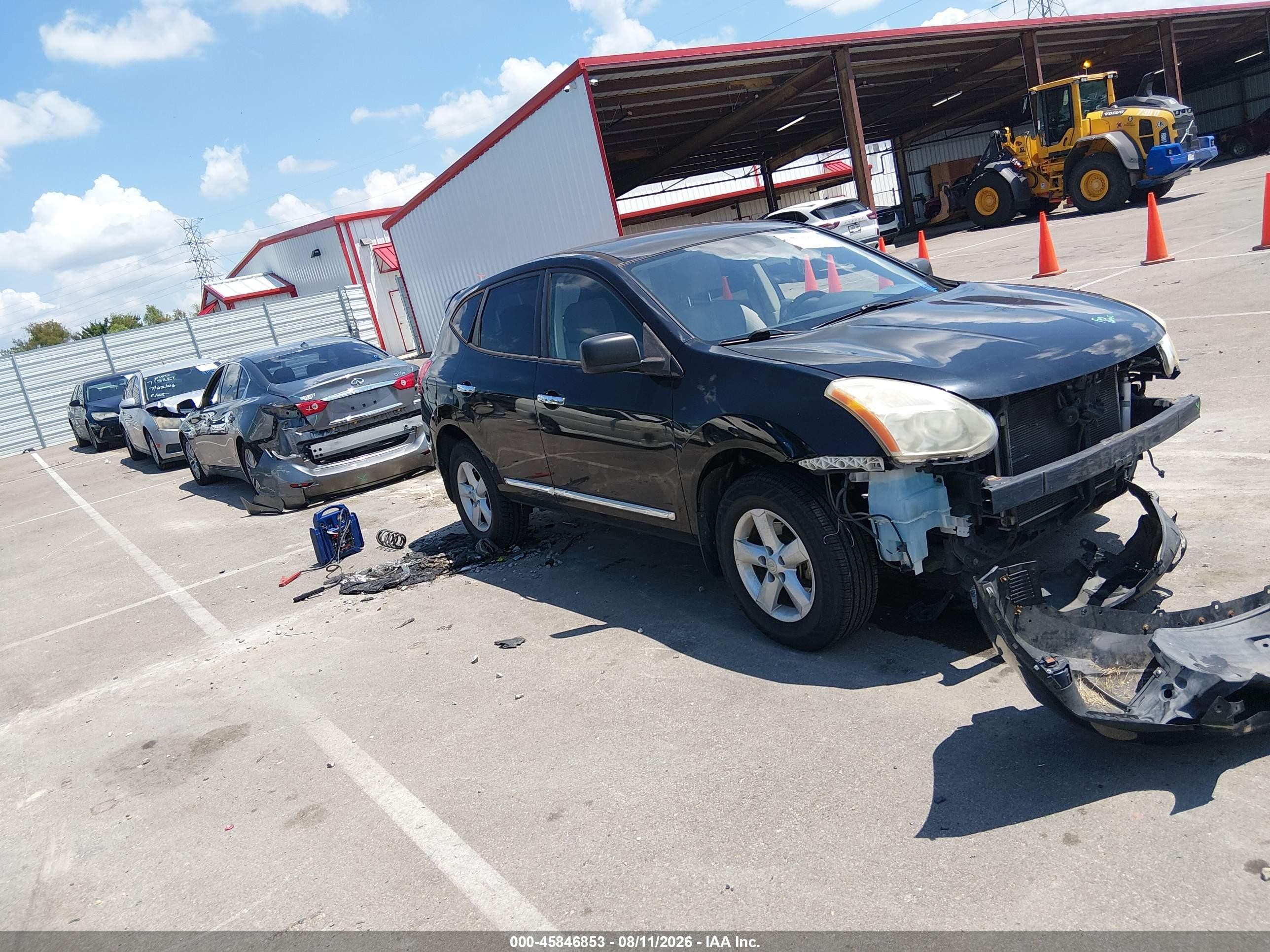 2012 Nissan Rogue S Black vin: JN8AS5MT5CW281489