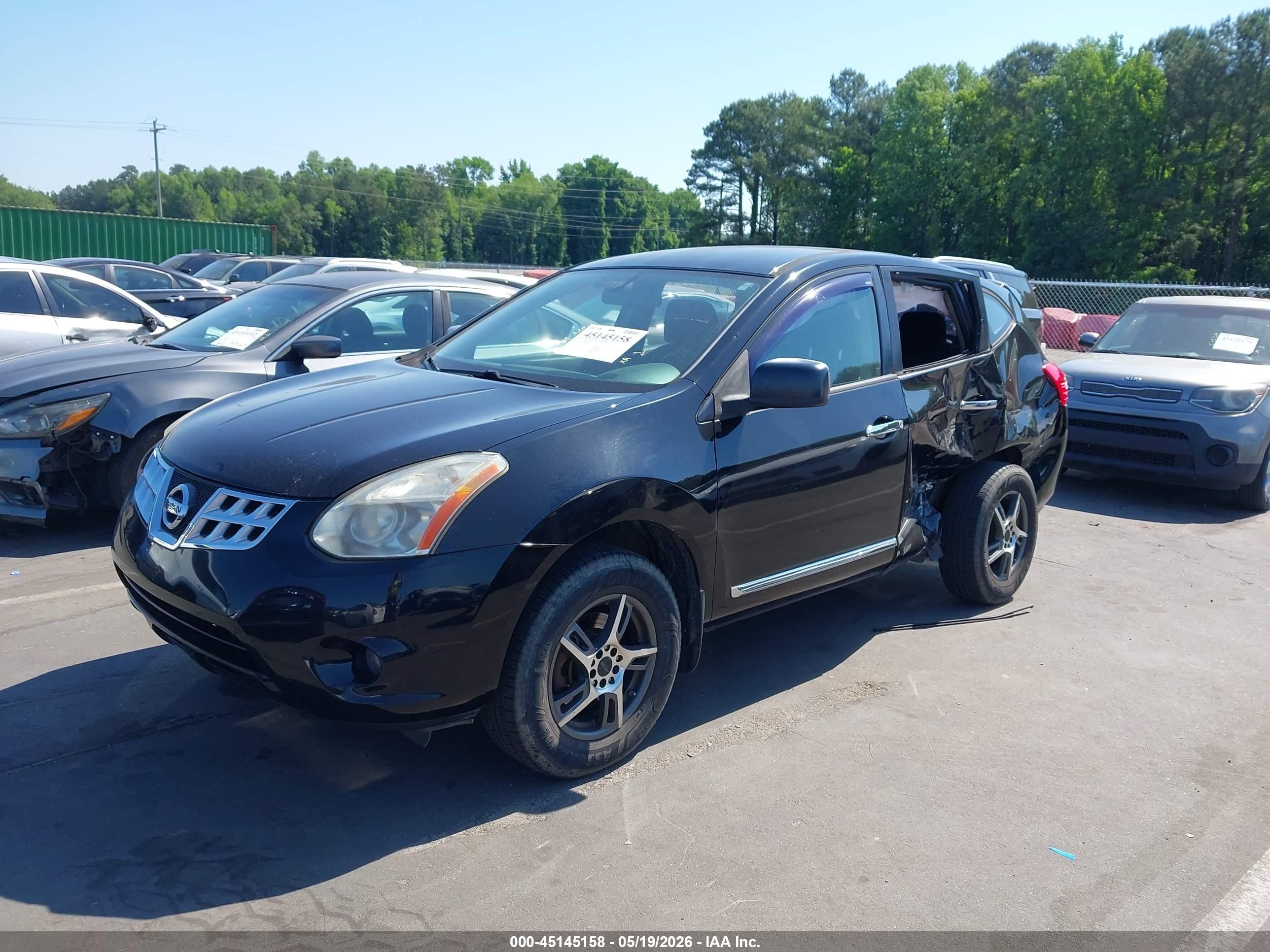 2012 Nissan Rogue S Black vin: JN8AS5MT5CW283825