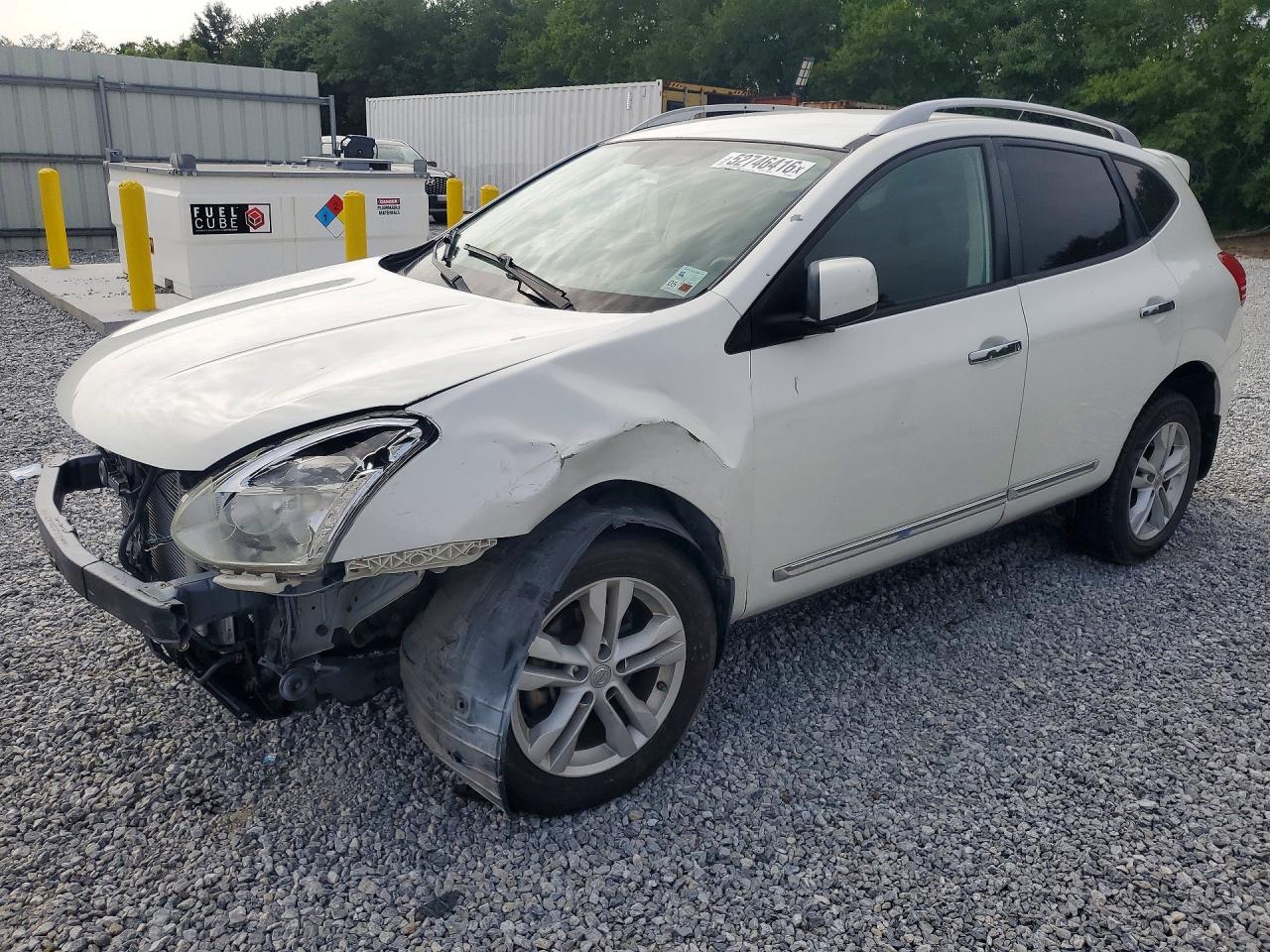 2012 Nissan Rogue S White vin: JN8AS5MT5CW285400