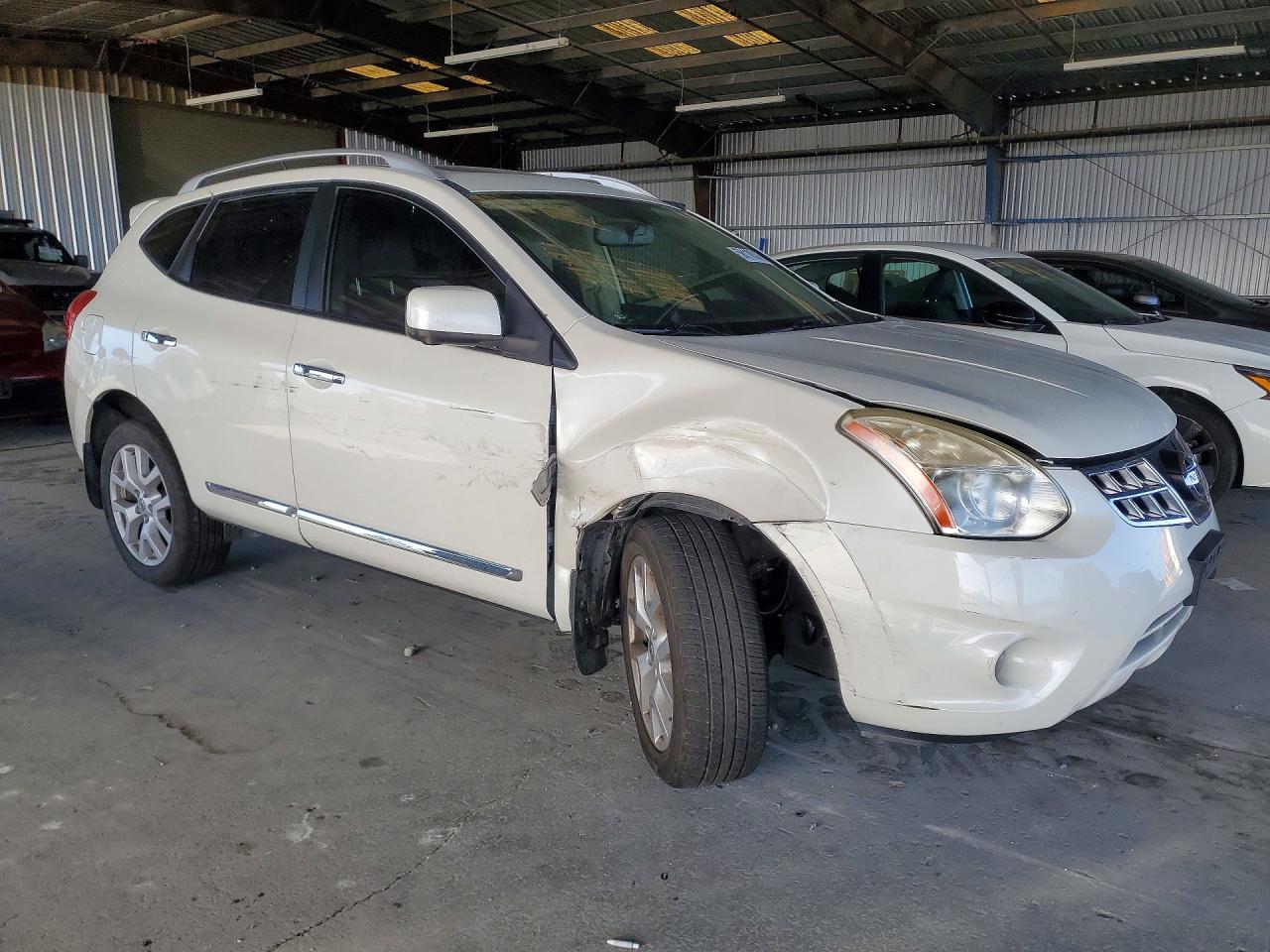 2012 Nissan Rogue S White vin: JN8AS5MT5CW290872