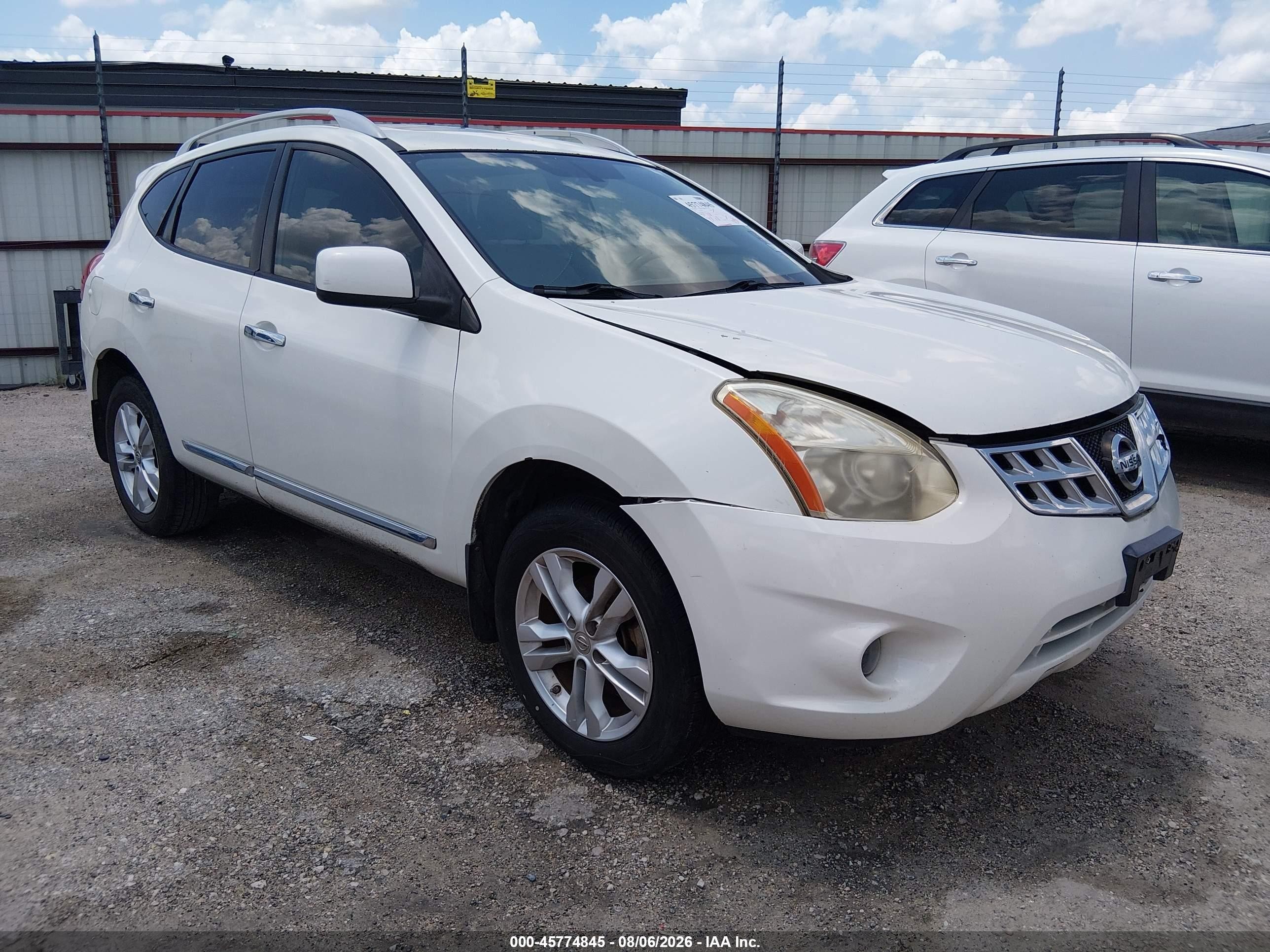 2013 Nissan Rogue Sv White vin: JN8AS5MT5DW005041