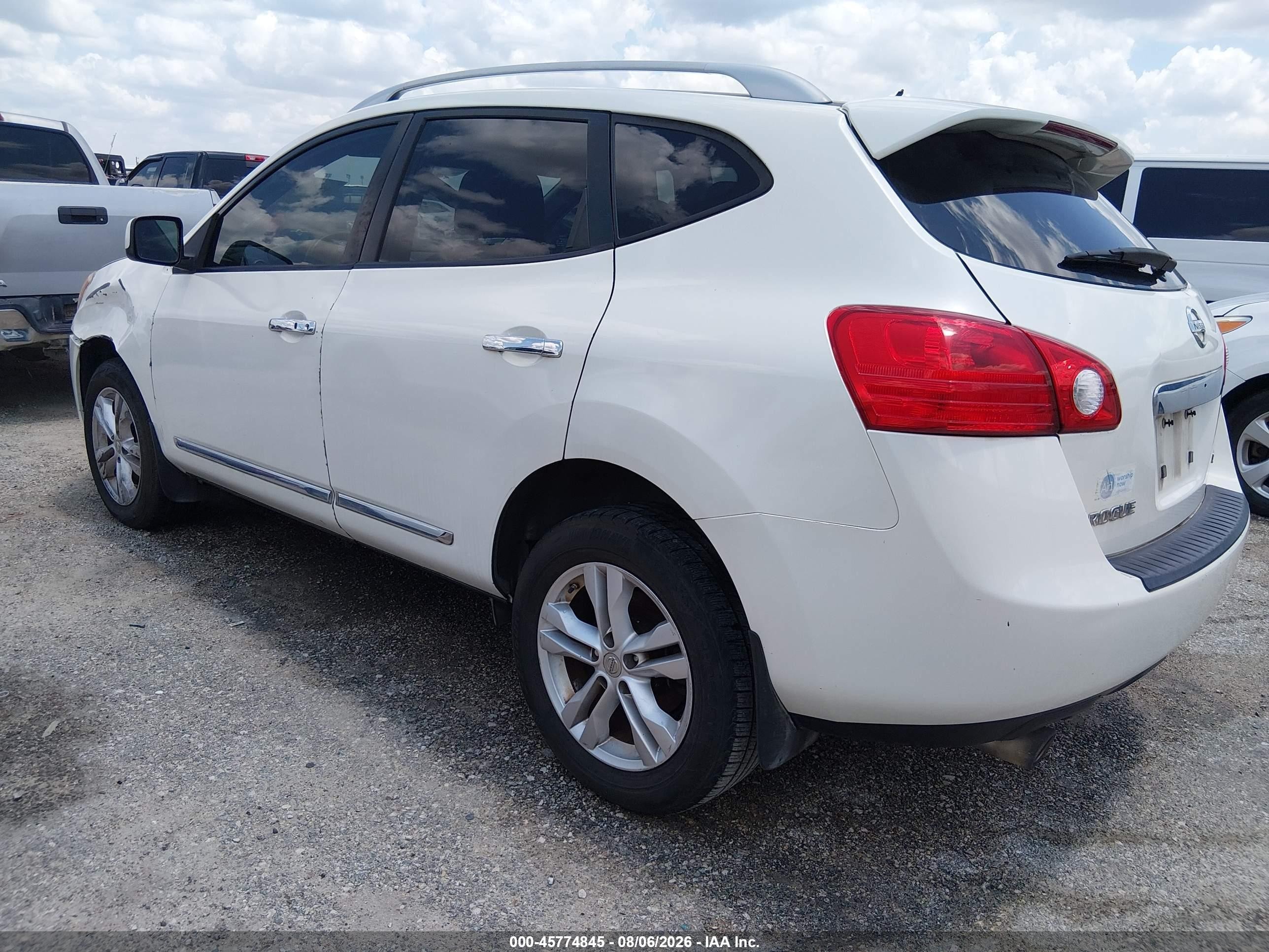 2013 Nissan Rogue Sv White vin: JN8AS5MT5DW005041