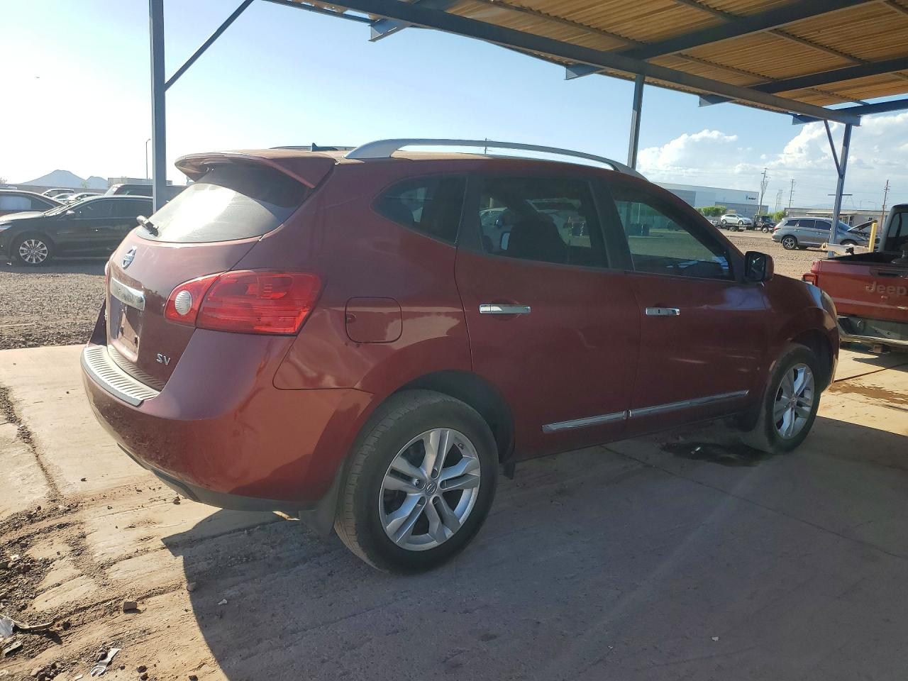 2013 Nissan Rogue S Red vin: JN8AS5MT5DW506625