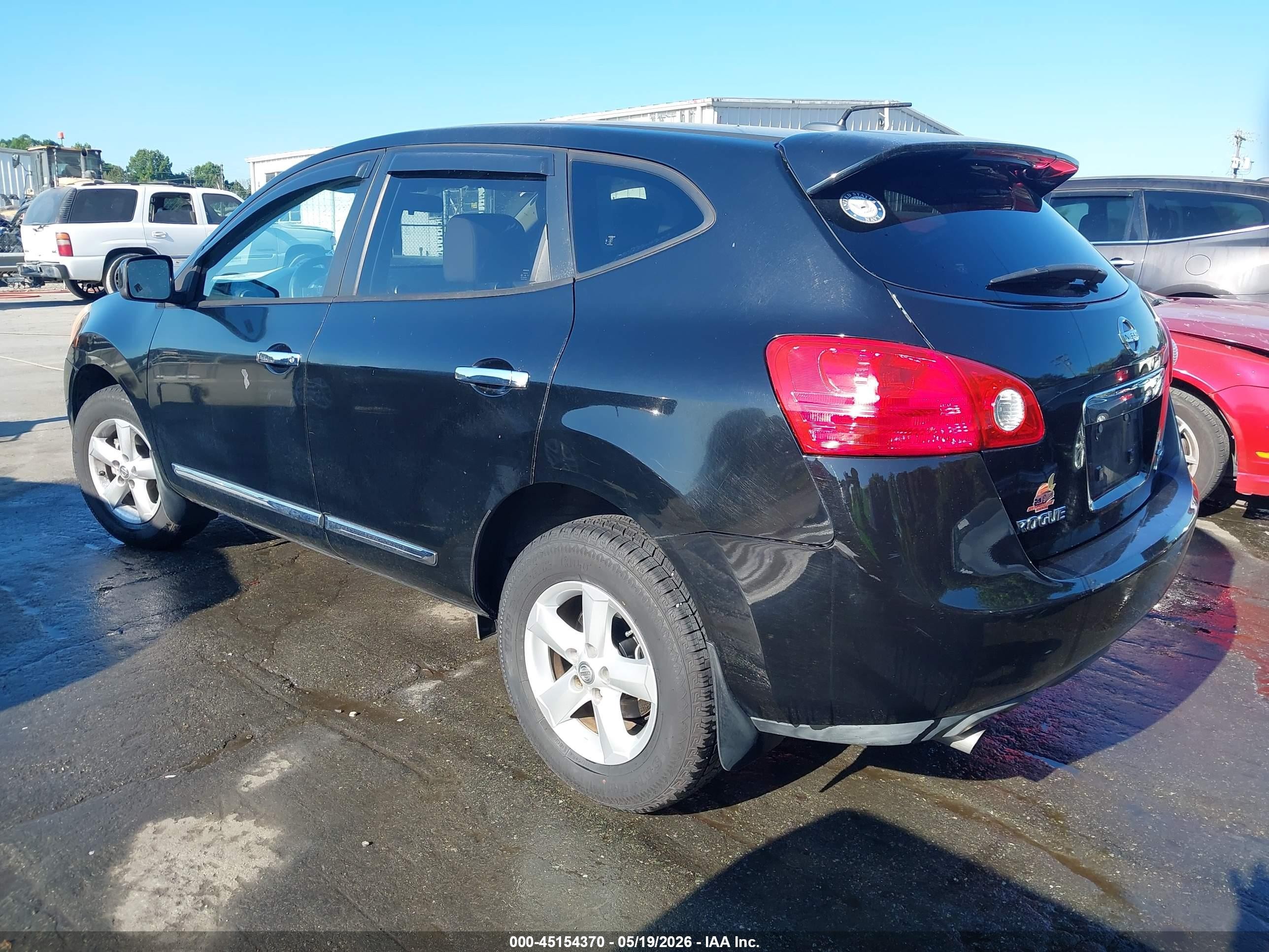 2013 Nissan Rogue S Black vin: JN8AS5MT5DW506723
