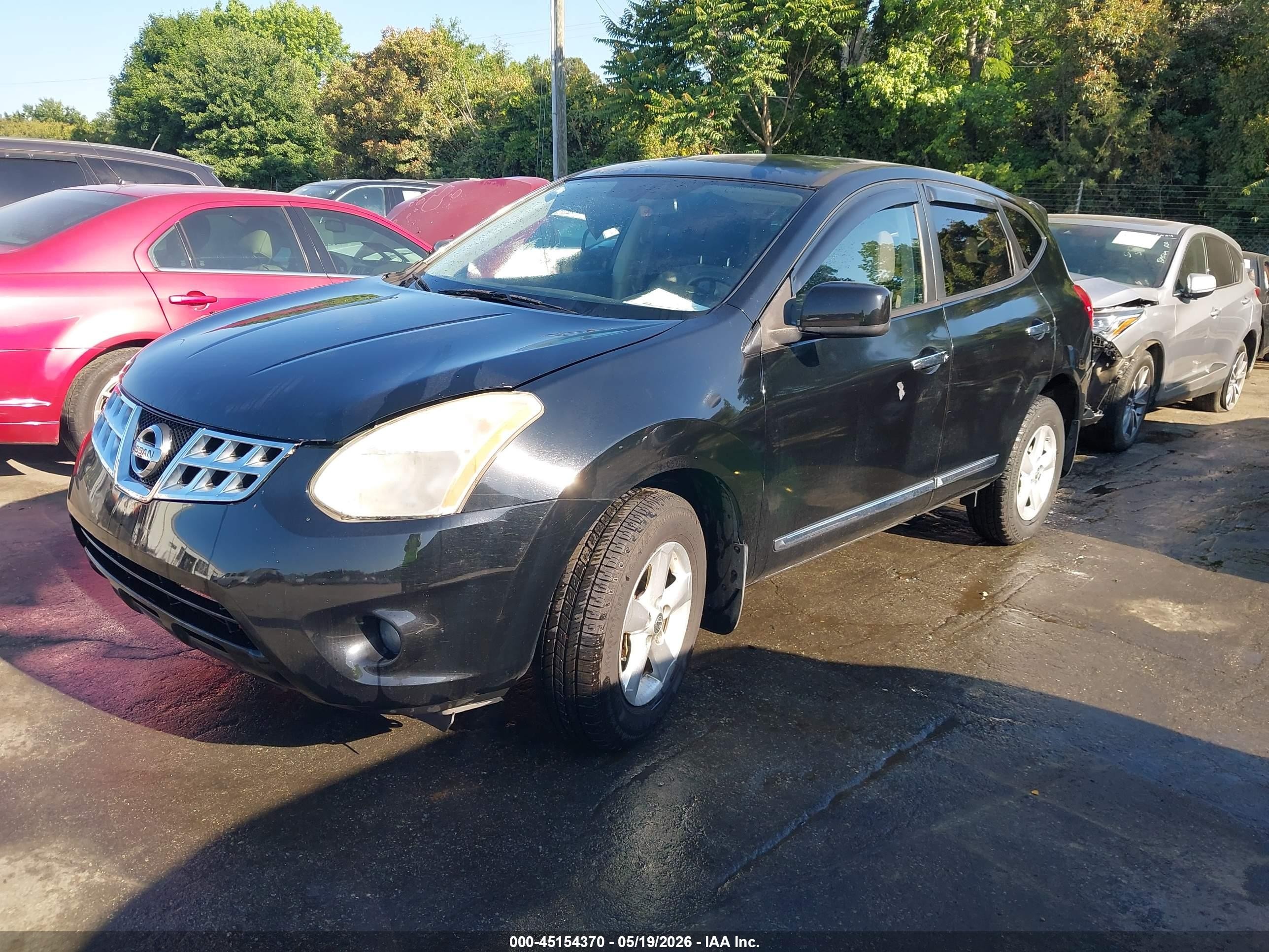 2013 Nissan Rogue S Black vin: JN8AS5MT5DW506723