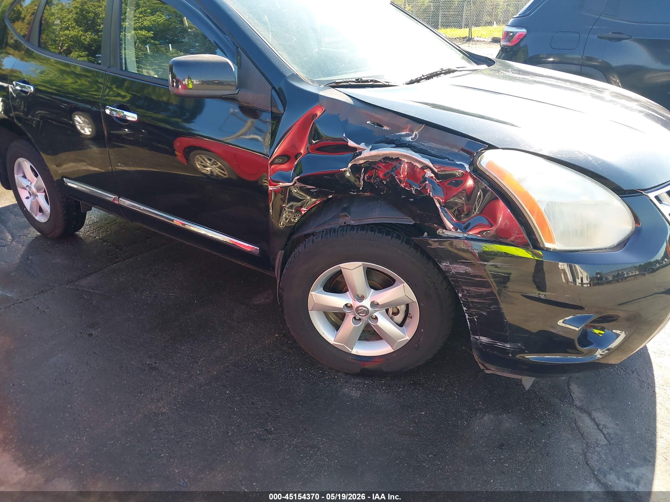 2013 Nissan Rogue S Black vin: JN8AS5MT5DW506723