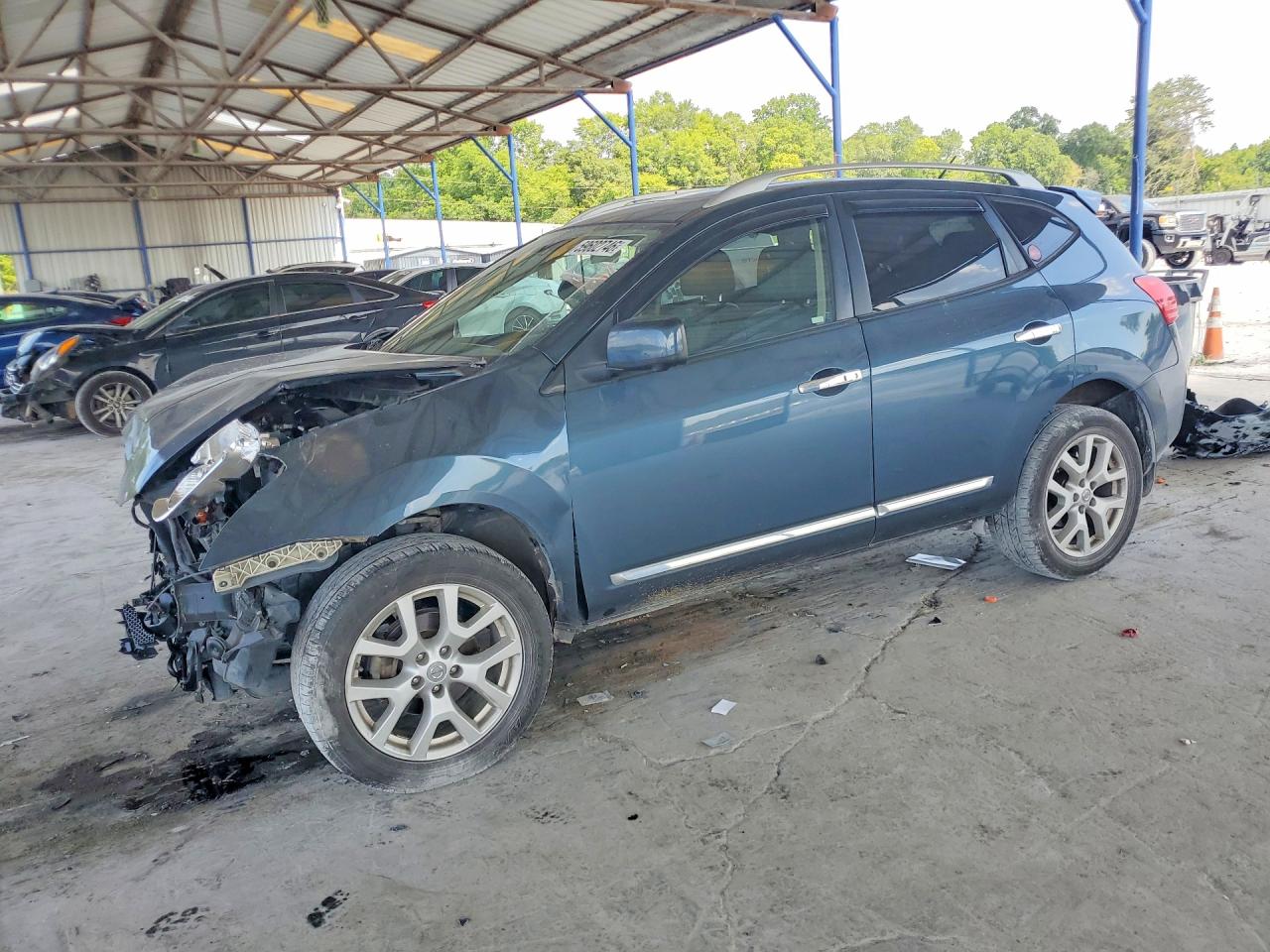 2013 Nissan Rogue S Зеленый vin: JN8AS5MT5DW523327