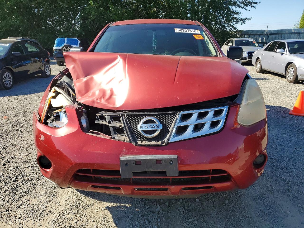 2013 Nissan Rogue S Red vin: JN8AS5MT5DW536398