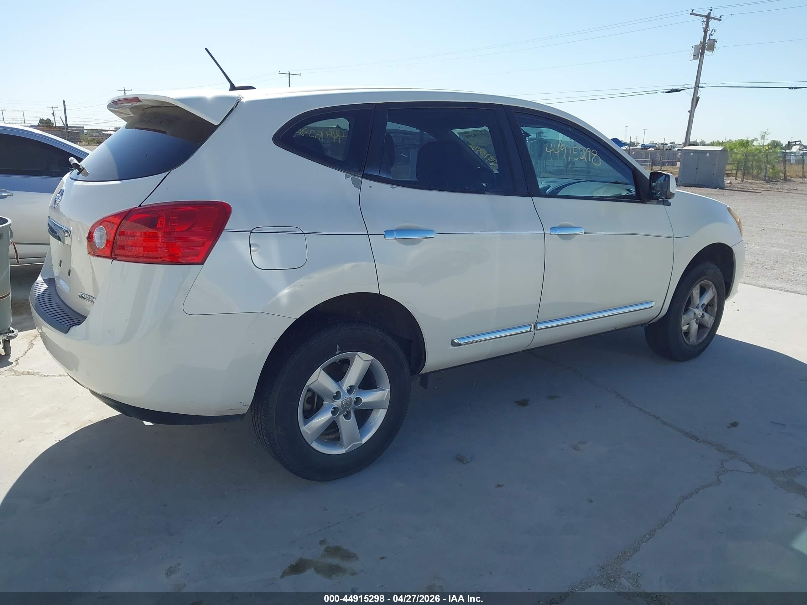 2013 Nissan Rogue S White vin: JN8AS5MT5DW543044