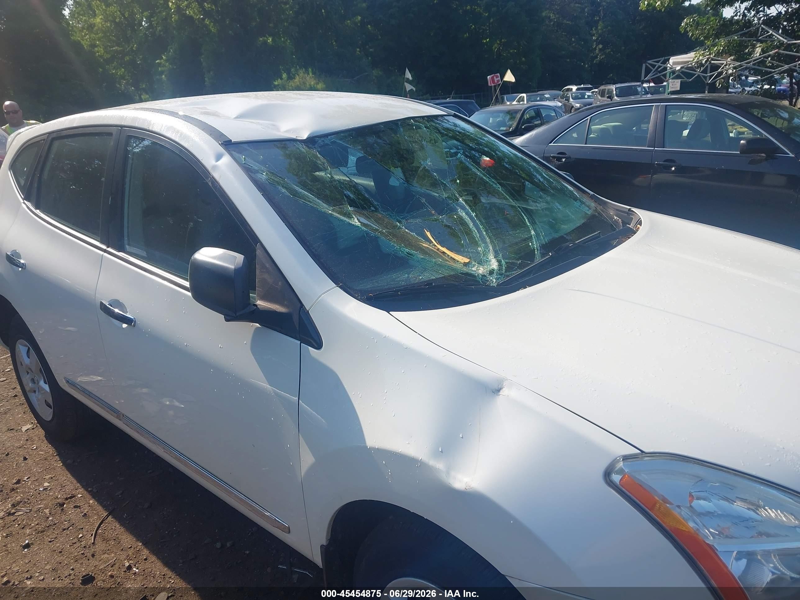 2013 Nissan Rogue S White vin: JN8AS5MT5DW545506