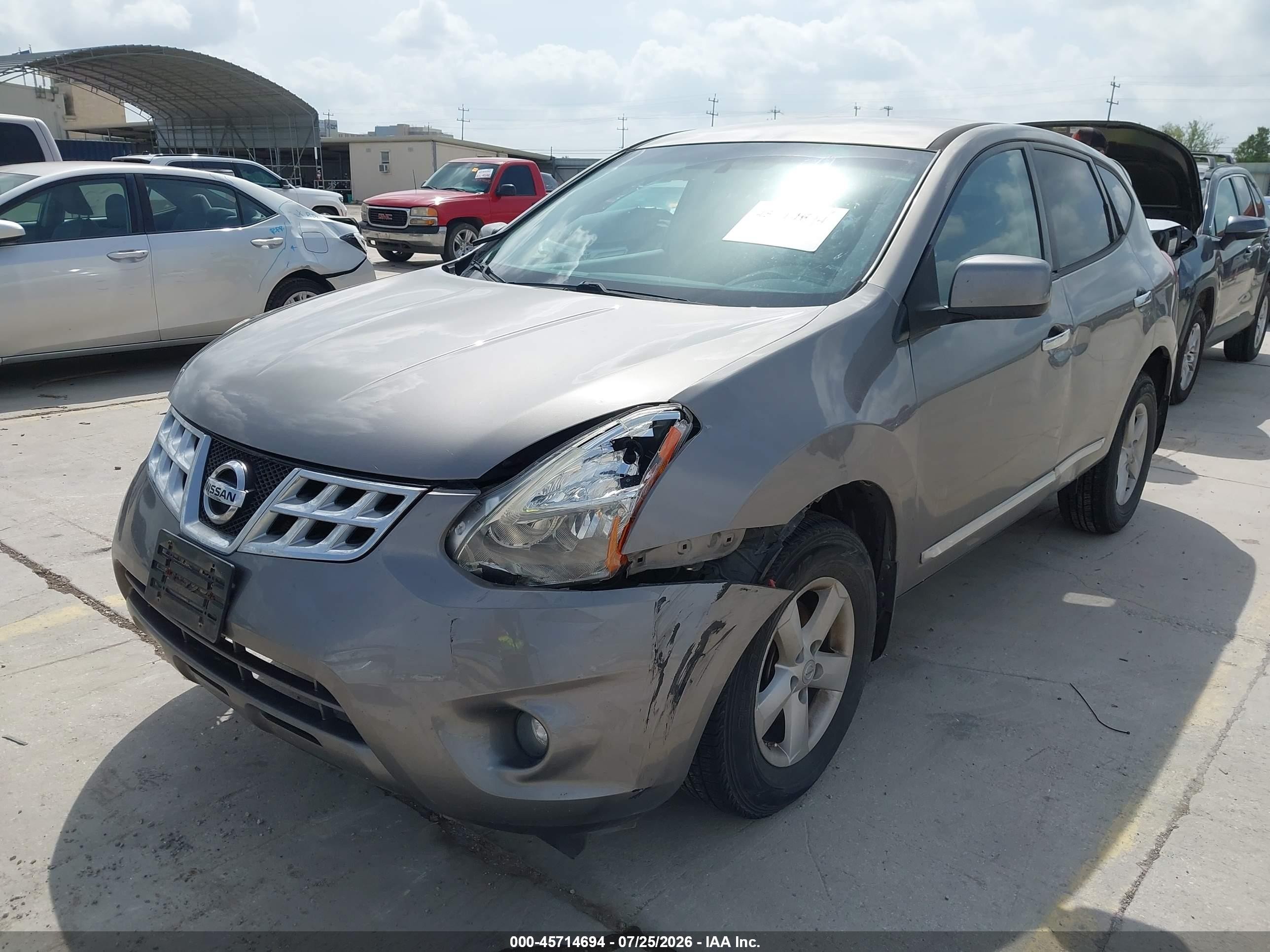 2013 Nissan Rogue S Серый vin: JN8AS5MT5DW549491