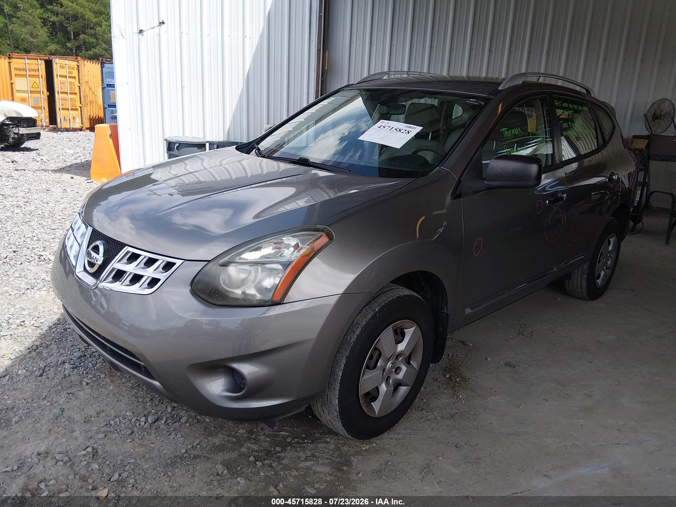 2015 Nissan Rogue Select S Gray vin: JN8AS5MT5FW154584