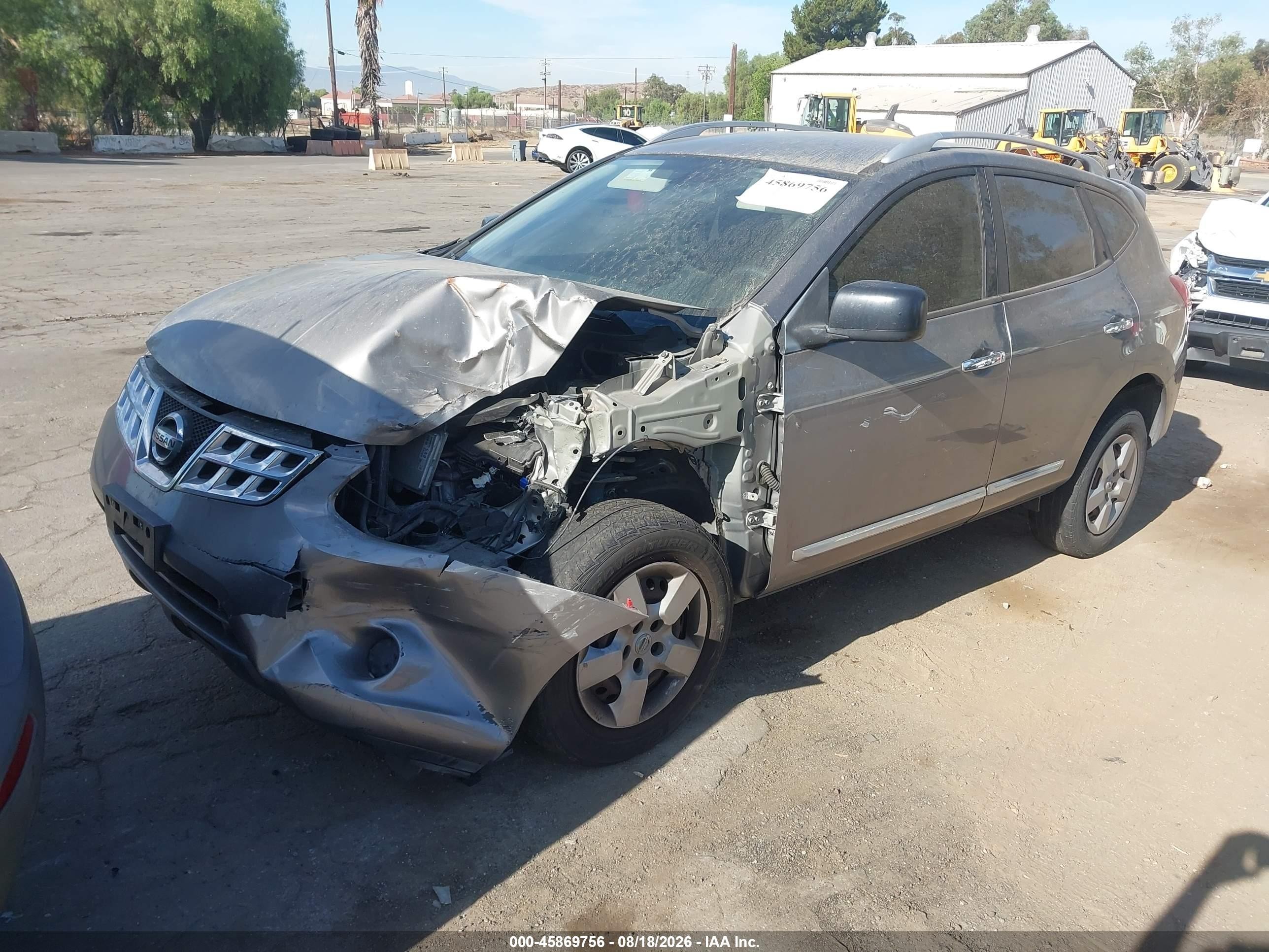 2015 Nissan Rogue Select S Серый vin: JN8AS5MT5FW661193