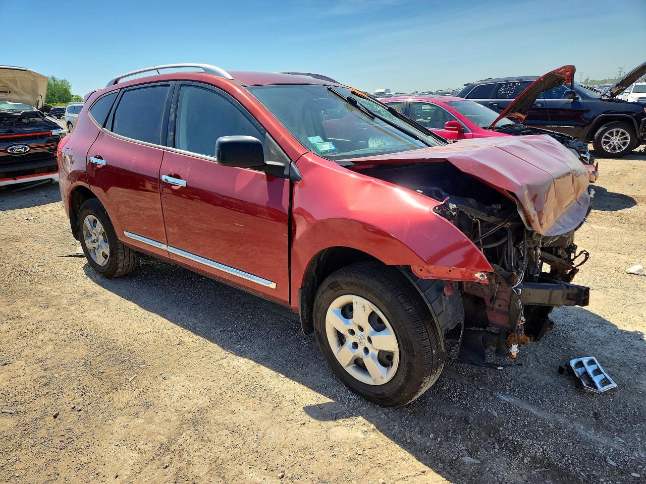 2015 Nissan Rogue Select S Red vin: JN8AS5MT5FW663655