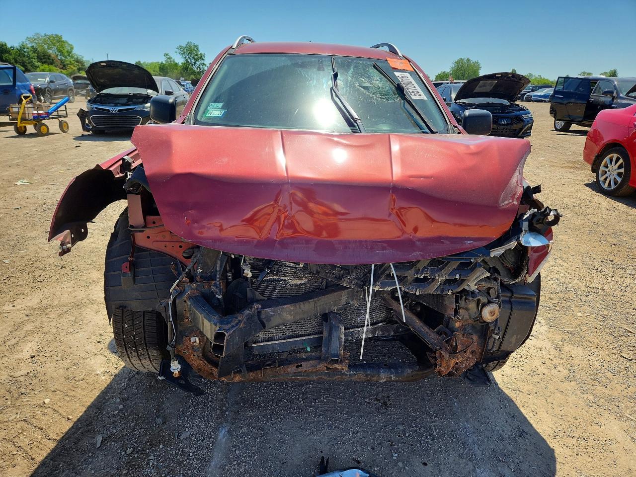 2015 Nissan Rogue Select S Red vin: JN8AS5MT5FW663655
