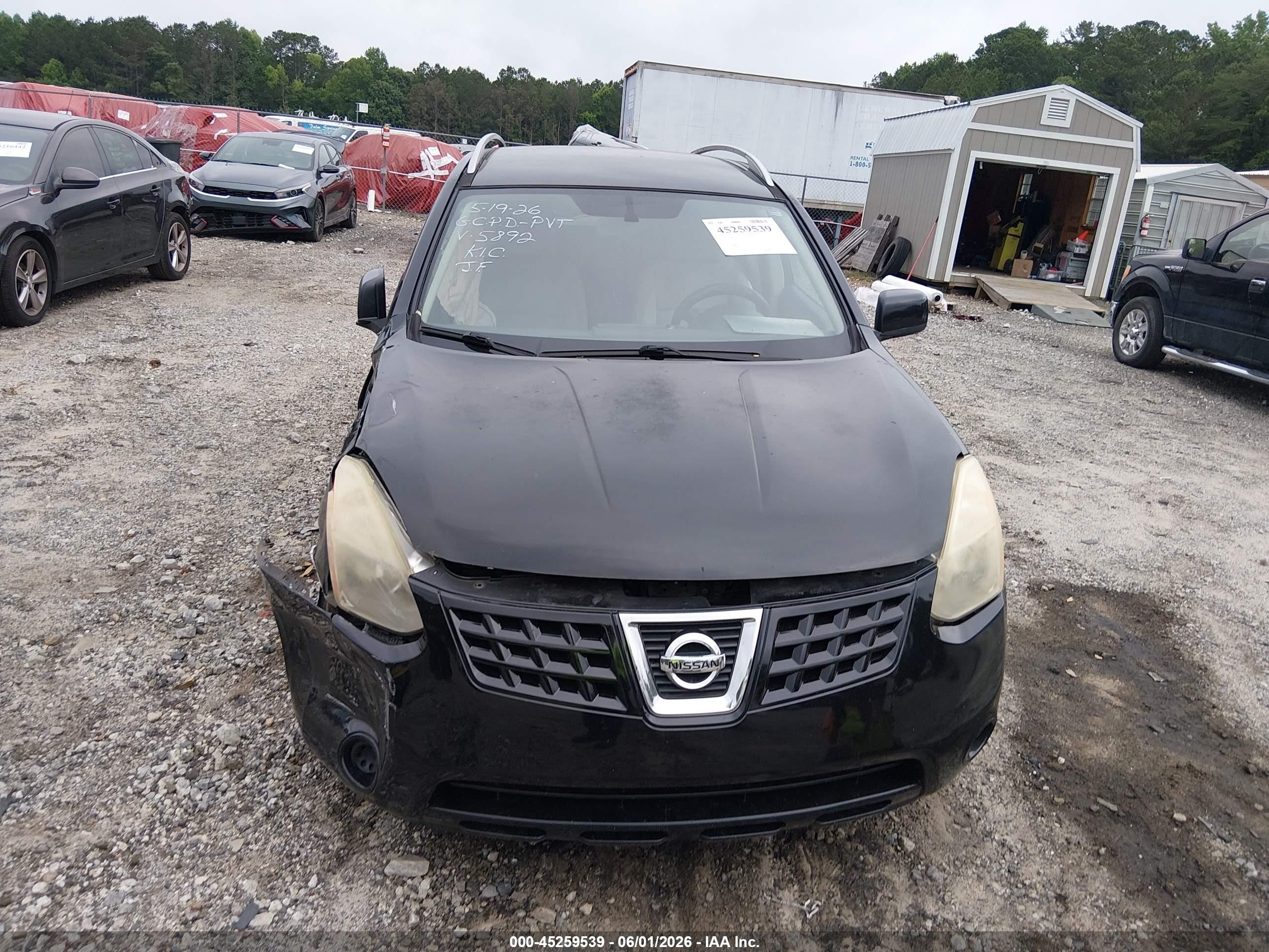 2010 Nissan Rogue Sl Black vin: JN8AS5MT6AW025892