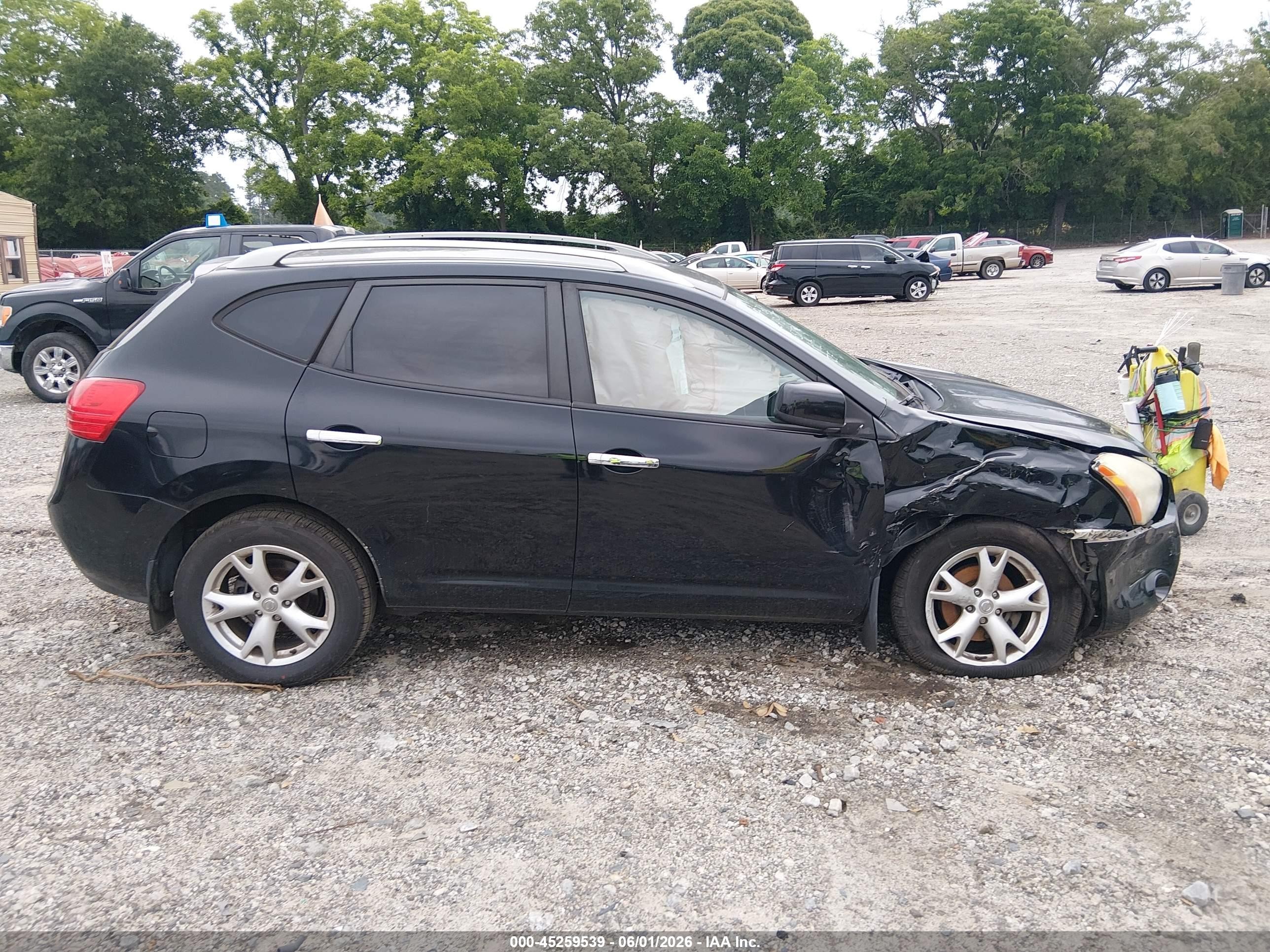 2010 Nissan Rogue Sl Black vin: JN8AS5MT6AW025892