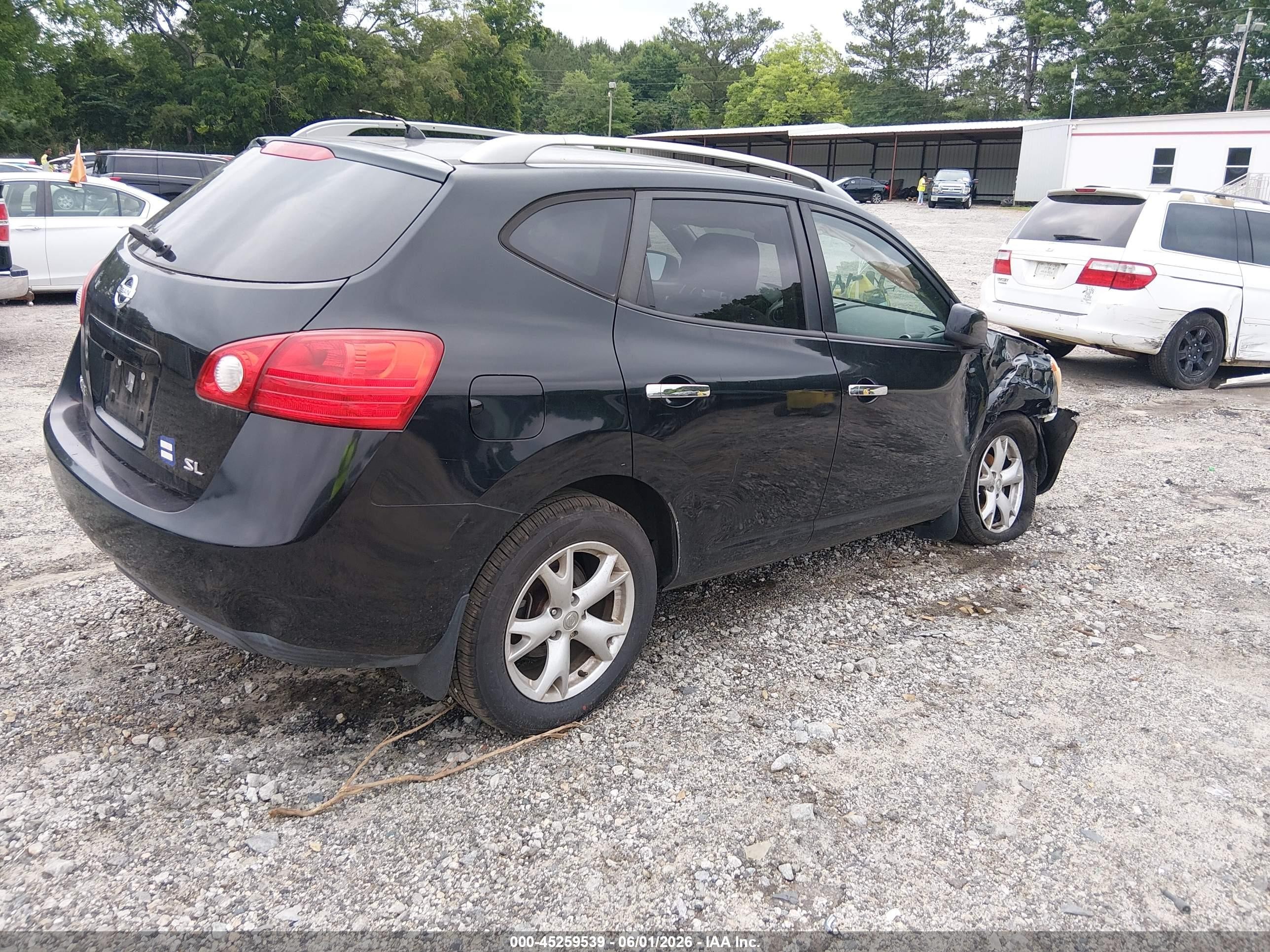 2010 Nissan Rogue Sl Black vin: JN8AS5MT6AW025892