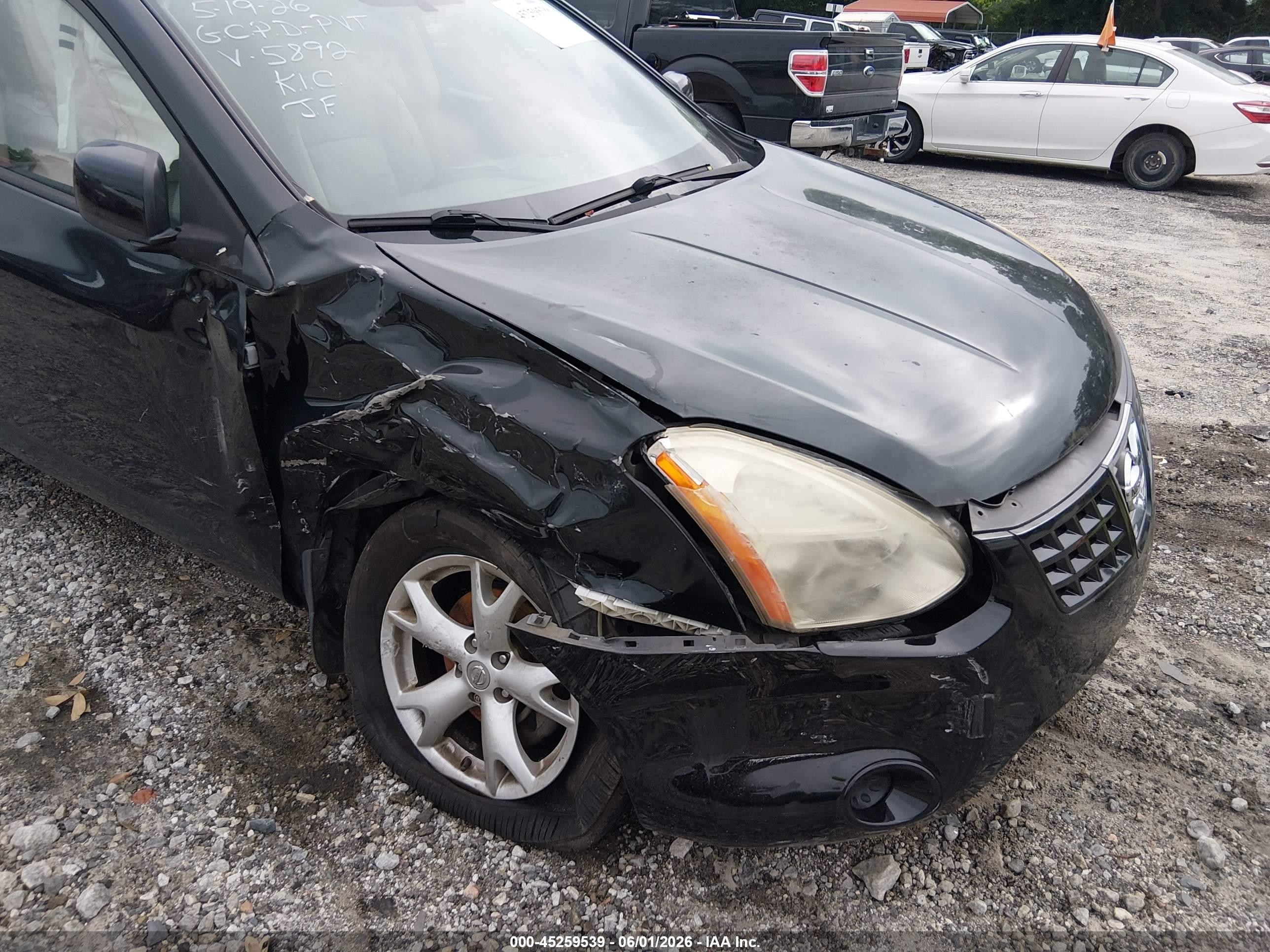 2010 Nissan Rogue Sl Black vin: JN8AS5MT6AW025892