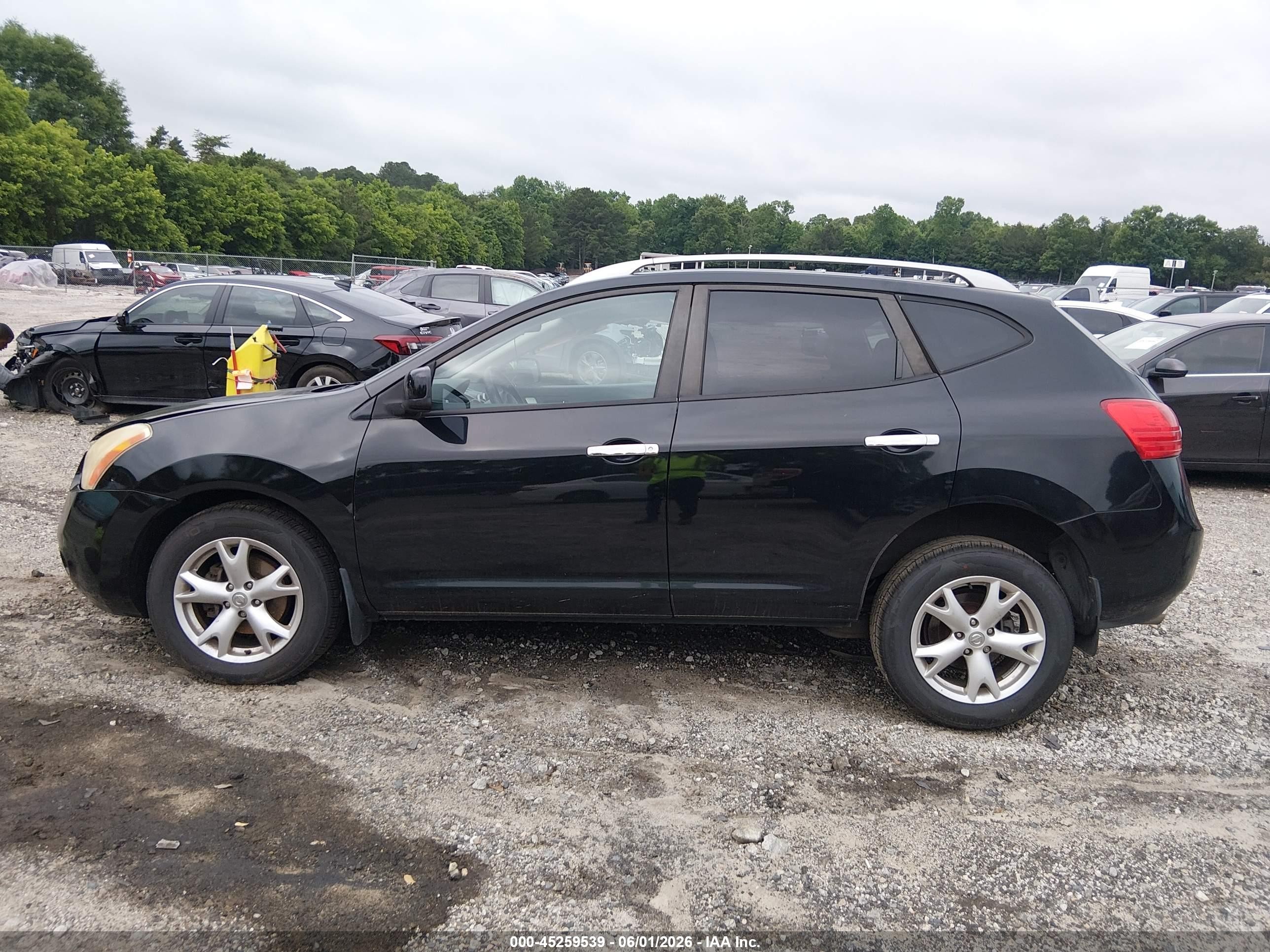 2010 Nissan Rogue Sl Black vin: JN8AS5MT6AW025892