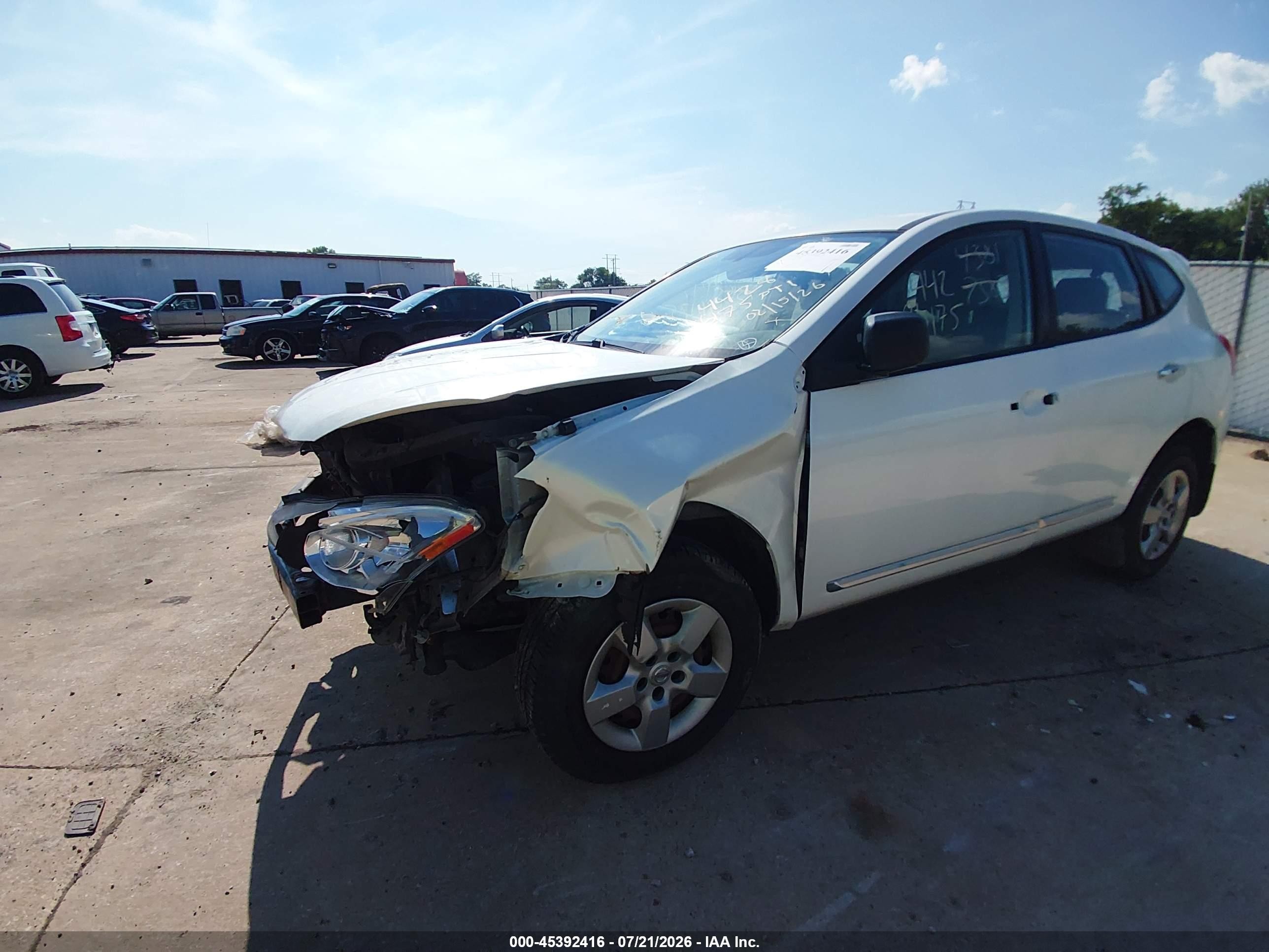 2012 Nissan Rogue S White vin: JN8AS5MT6CW250803